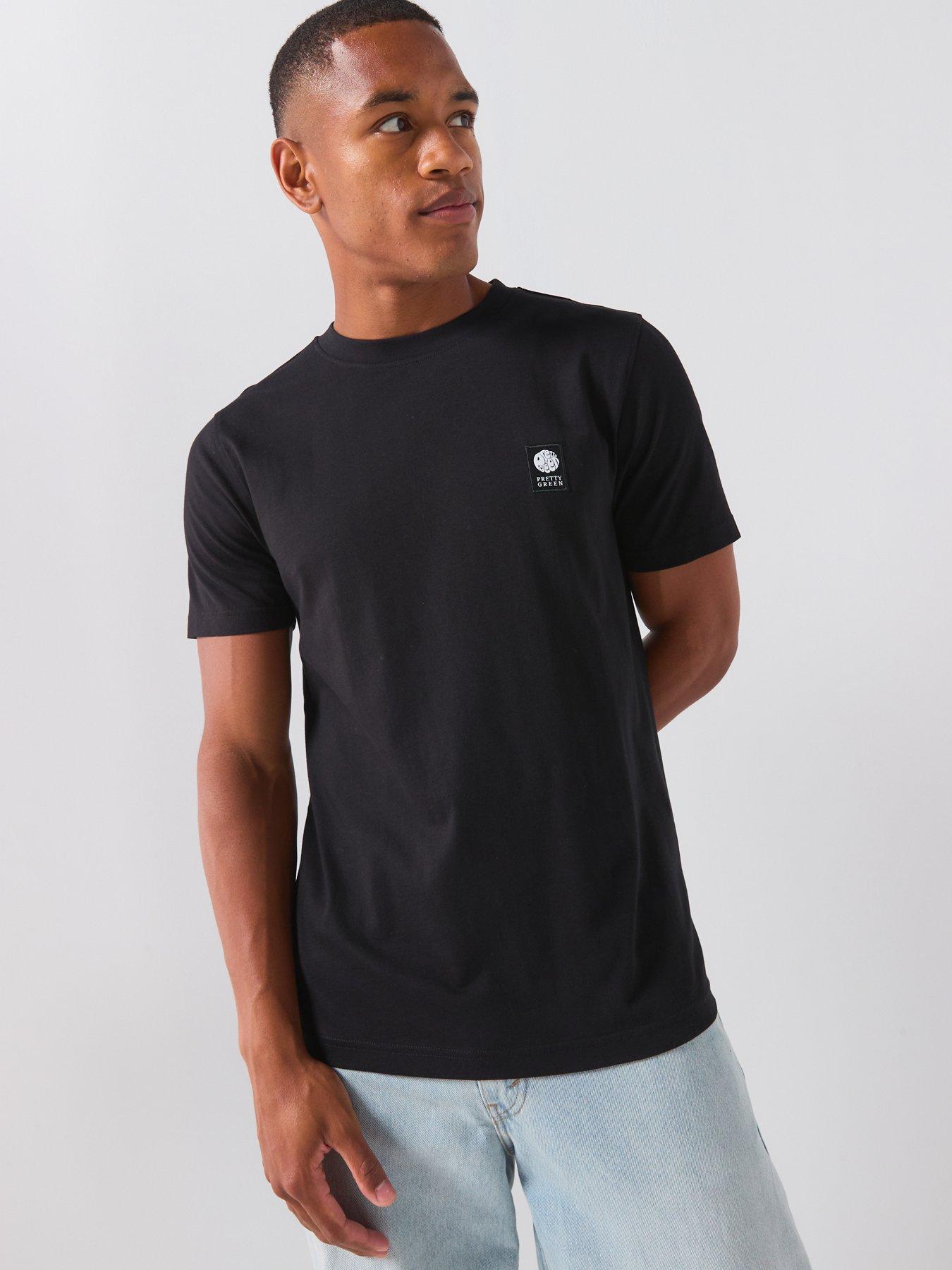Image 1 of 5 of Pretty Green Sinclair Small Logo T-shirt - Black