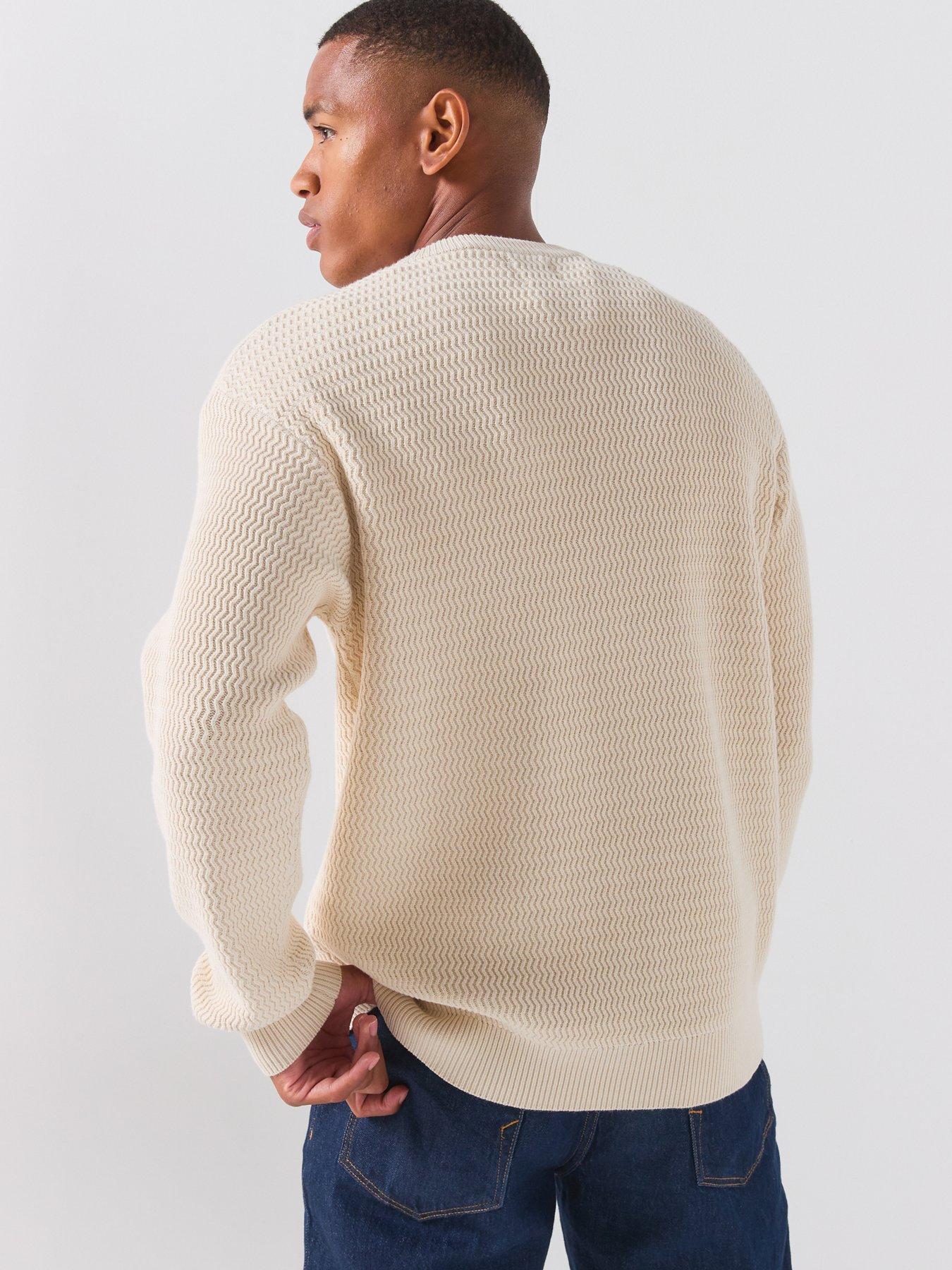 Image 2 of 6 of Pretty Green Howlett Knitted Jumper - Cream
