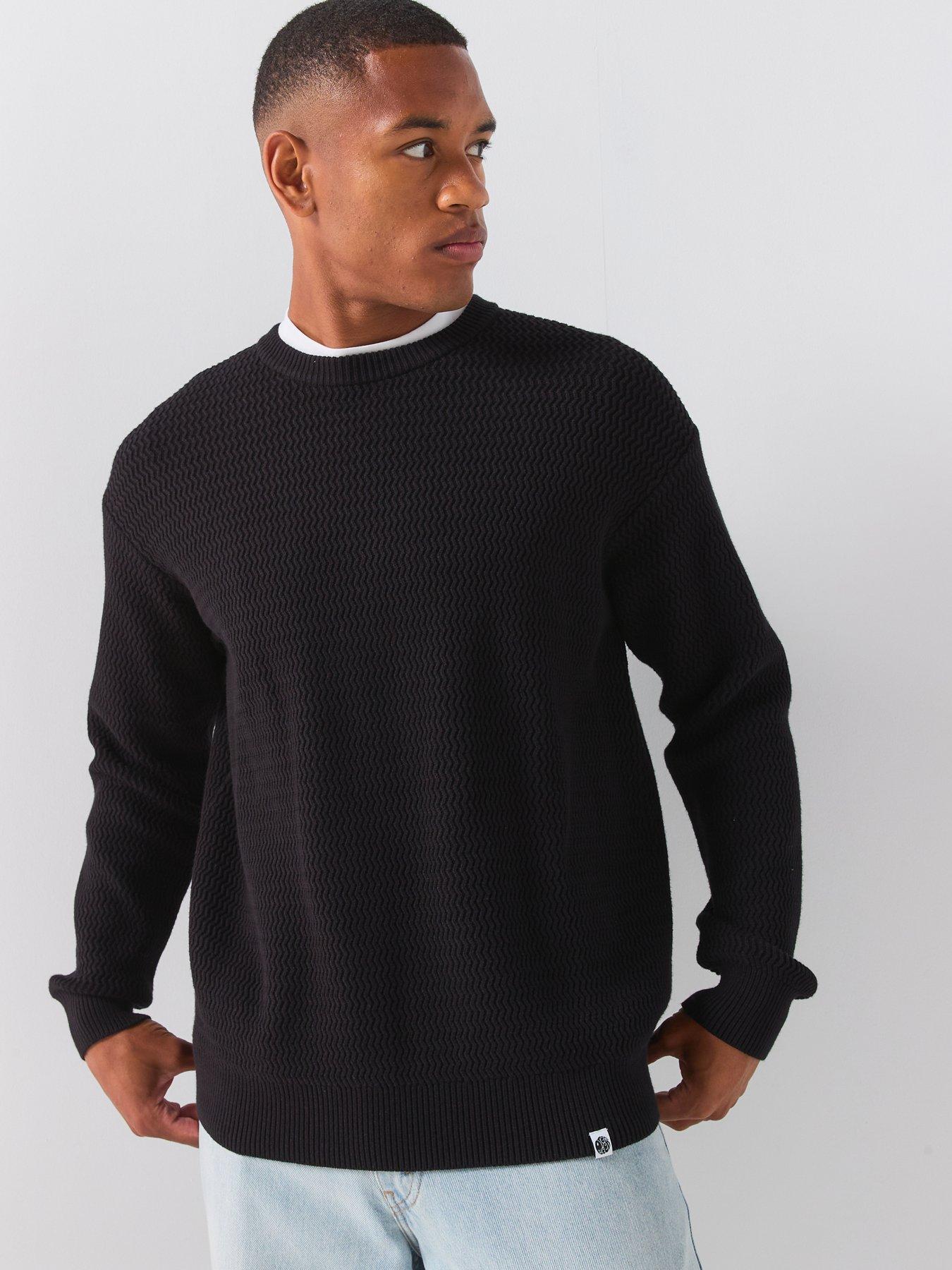 Image 4 of 6 of Pretty Green Howlett Knitted Jumper - Navy