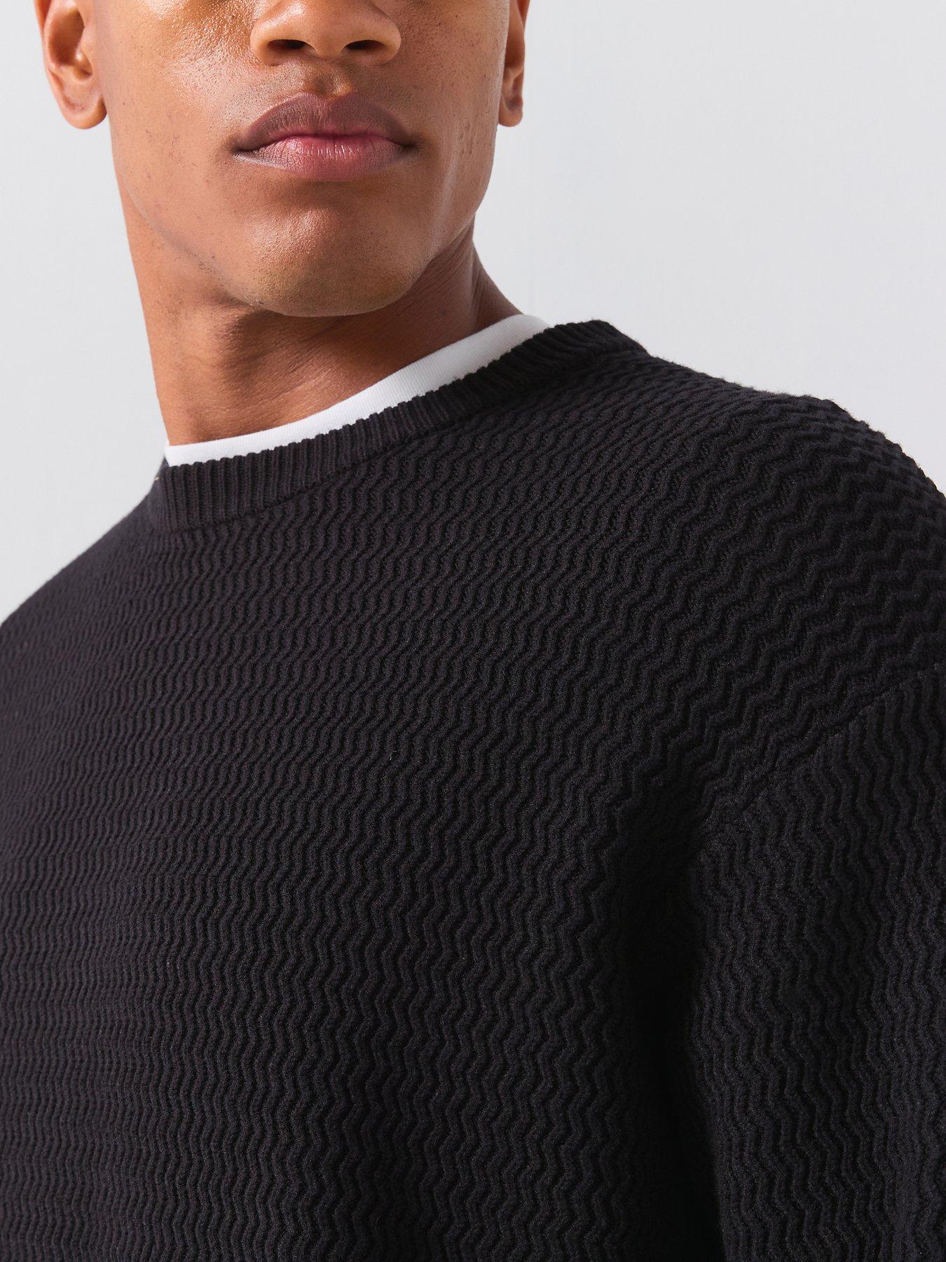 Image 5 of 6 of Pretty Green Howlett Knitted Jumper - Navy