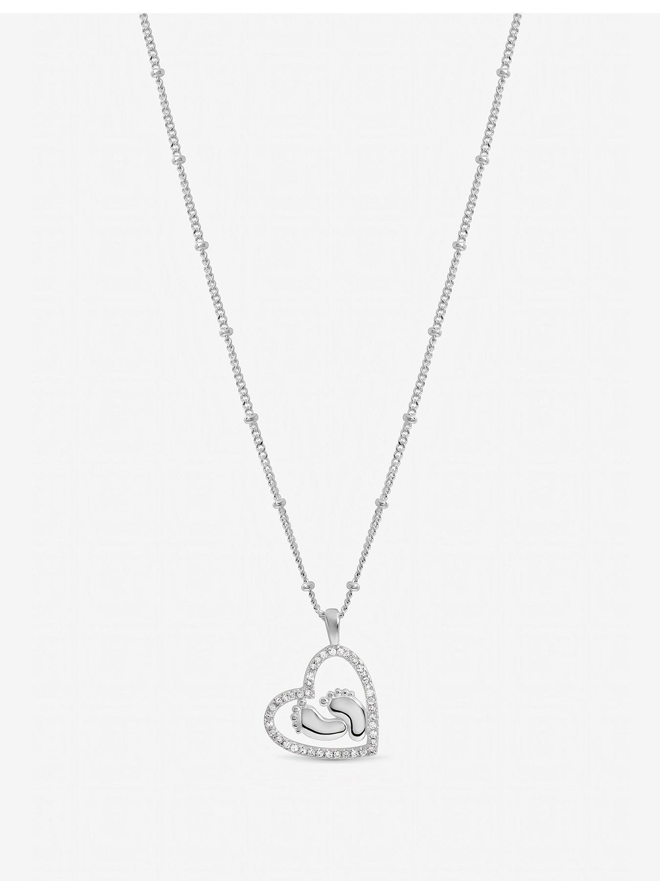Image 1 of 3 of Inicio Sterling Silver Plated New Baby Pendant - Gift Pouch