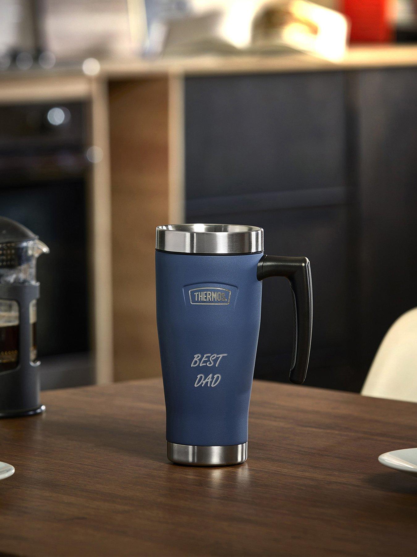Thermos Fathers Day Best Dad IS100 Navy 470ml Thermos Icon Series Travel Mug