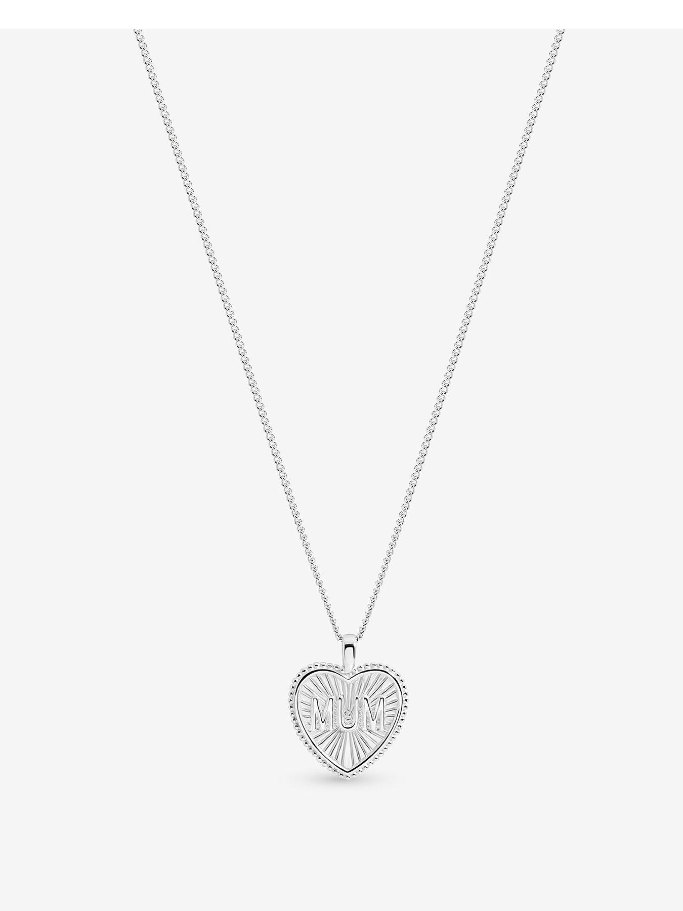 Inicio Sterling Silver Plated Mum Pendant - Gift Pouch