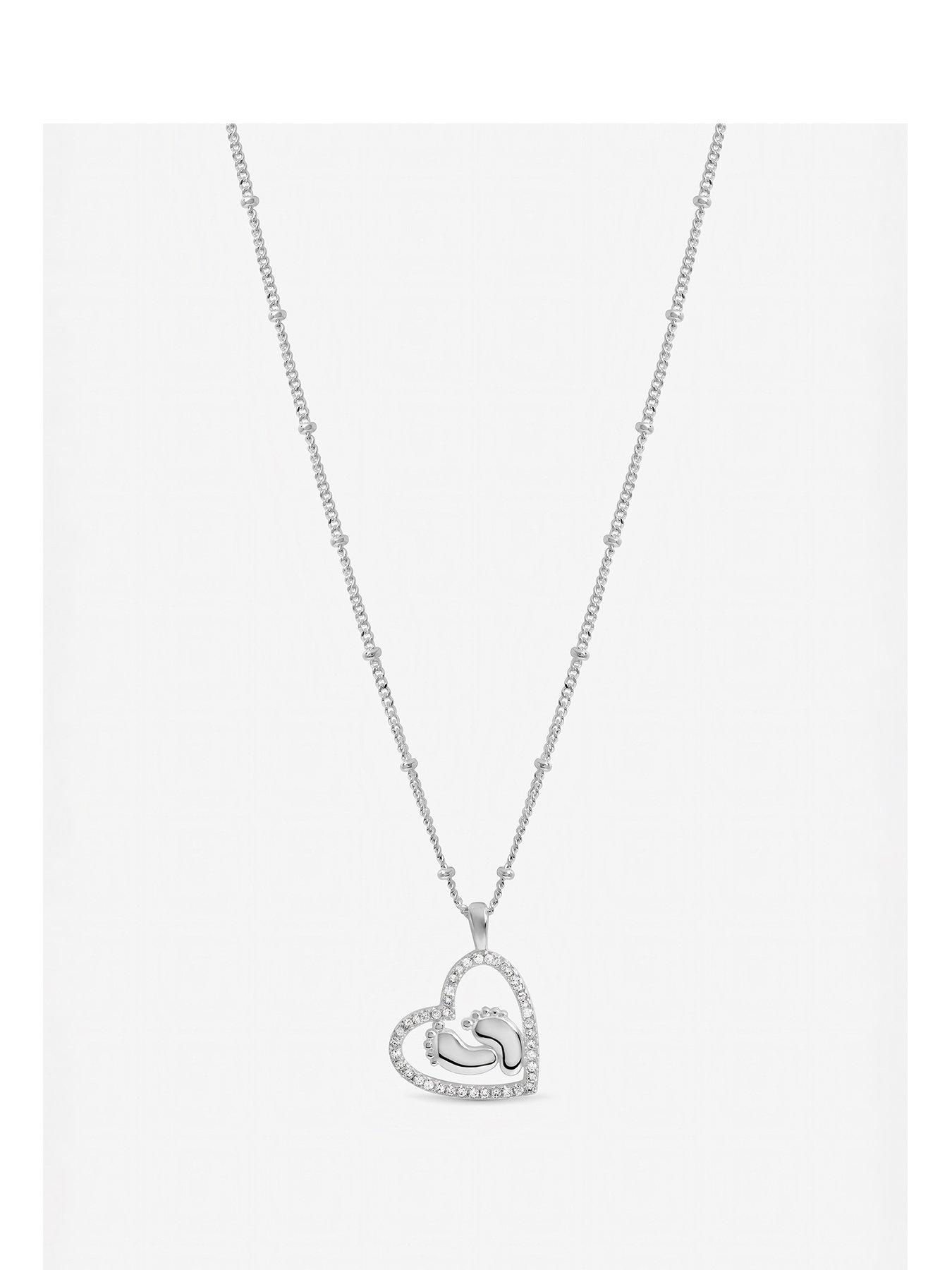 Inicio Inicio Sterling Silver Plated New Baby Pendant - Gift Pouch