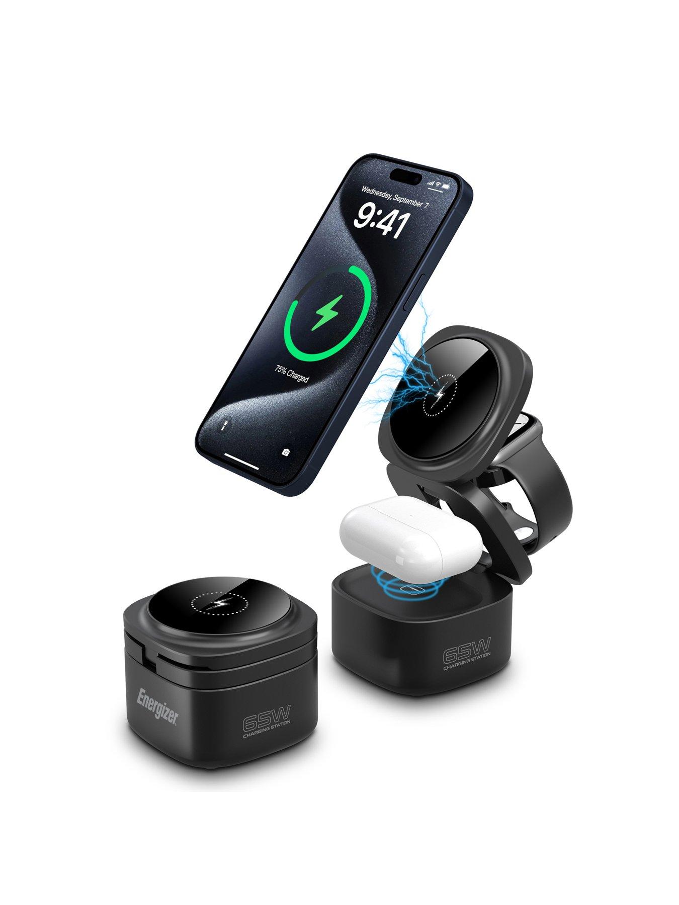 Image 2 of 7 of Energizer 15W 5-in-1 QI Wireless Stand &amp; Dock White