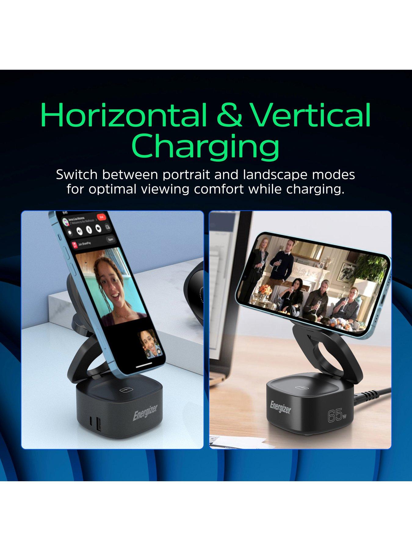 Image 7 of 7 of Energizer 15W 5-in-1 QI Wireless Stand &amp; Dock White