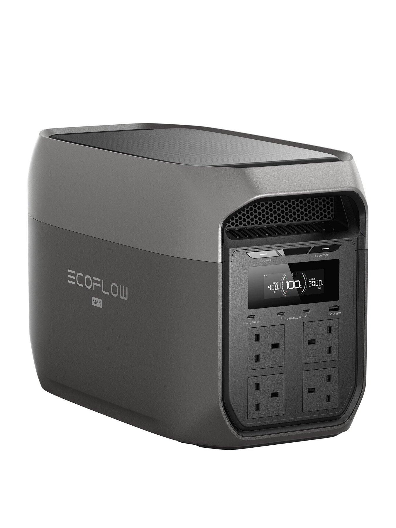 EcoFlow Delta 3 Max Portable Power Station with 2kw capacity  &  2400W output