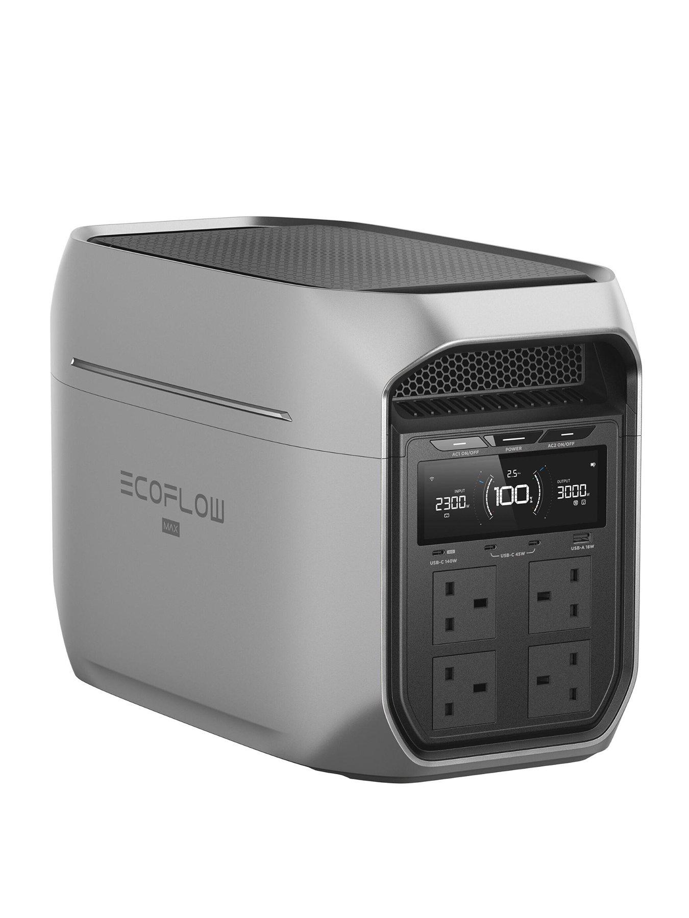 EcoFlow Delta 3 Max Plus Portable Power Station with 2kw capacity  &  3000W output