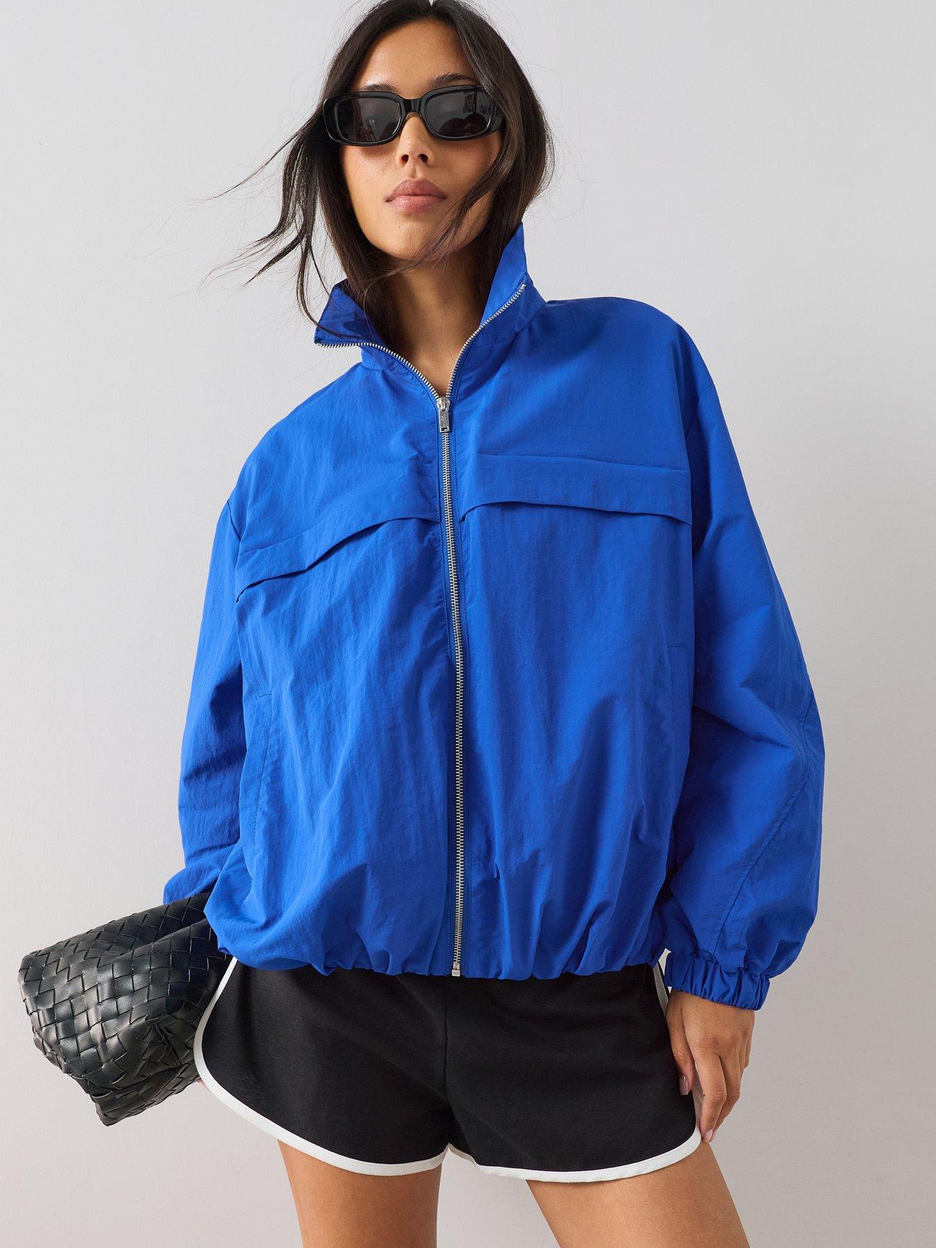 The Very Collection Technical Bubble Hem Jacket - Blue