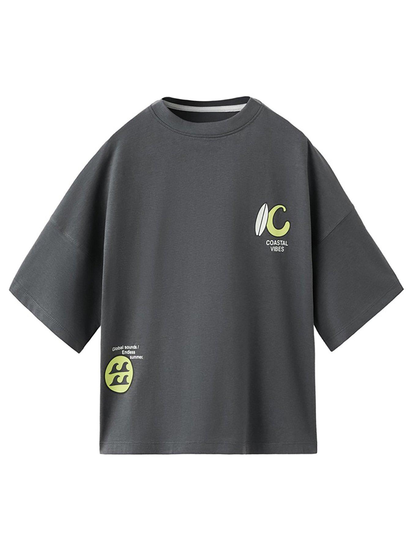Mango Boys Coast Vibes T-Shirt - Dark Grey