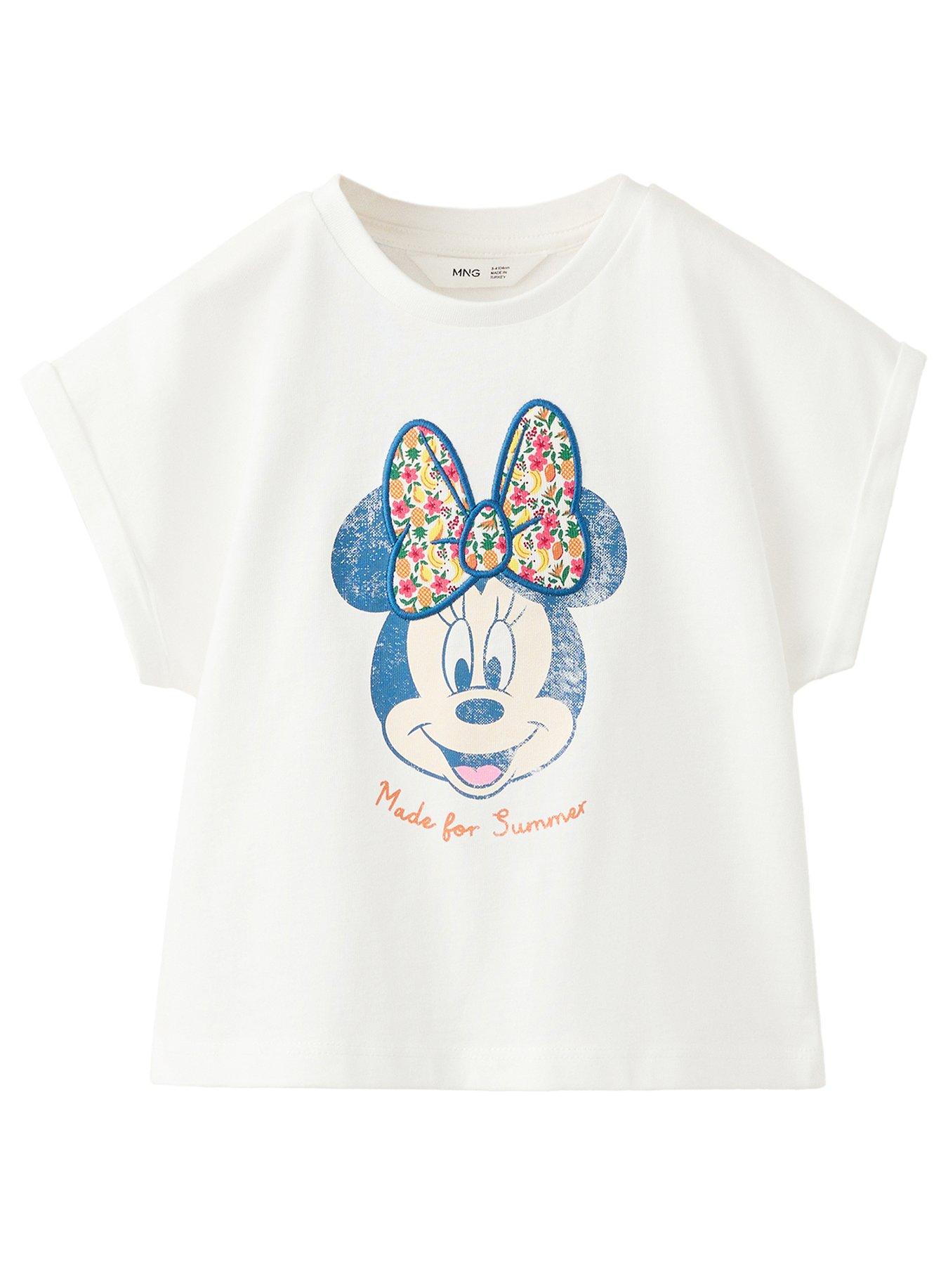 Image 2 of 6 of Mango Younger Girls Minnie Mouse T-shirt - White