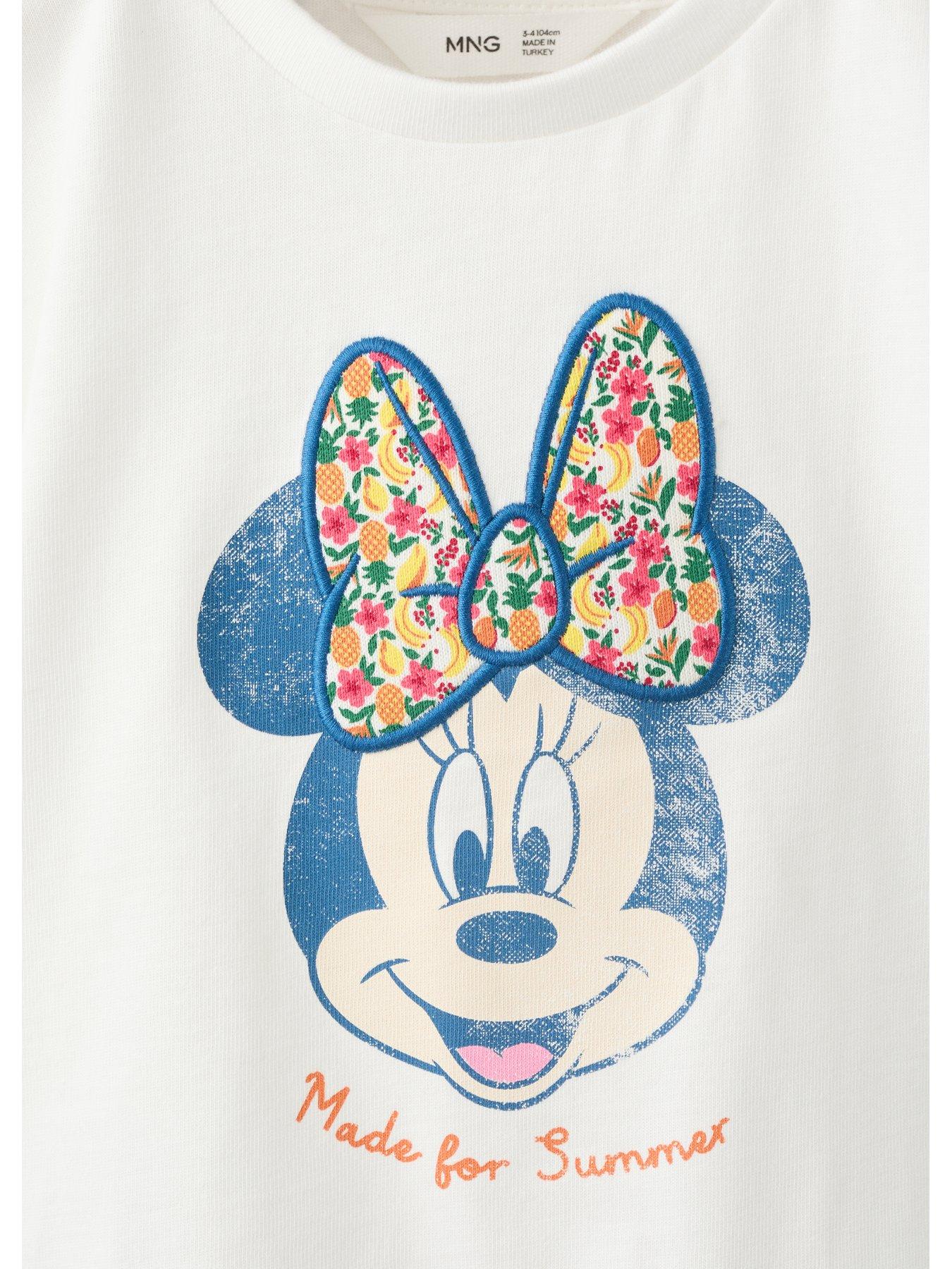 Image 5 of 6 of Mango Younger Girls Minnie Mouse T-shirt - White