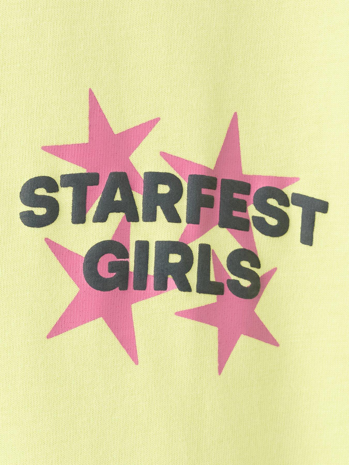 Image 4 of 4 of Mango Girls Starfest Back Print Short Sleeve T-shirt - Yellow