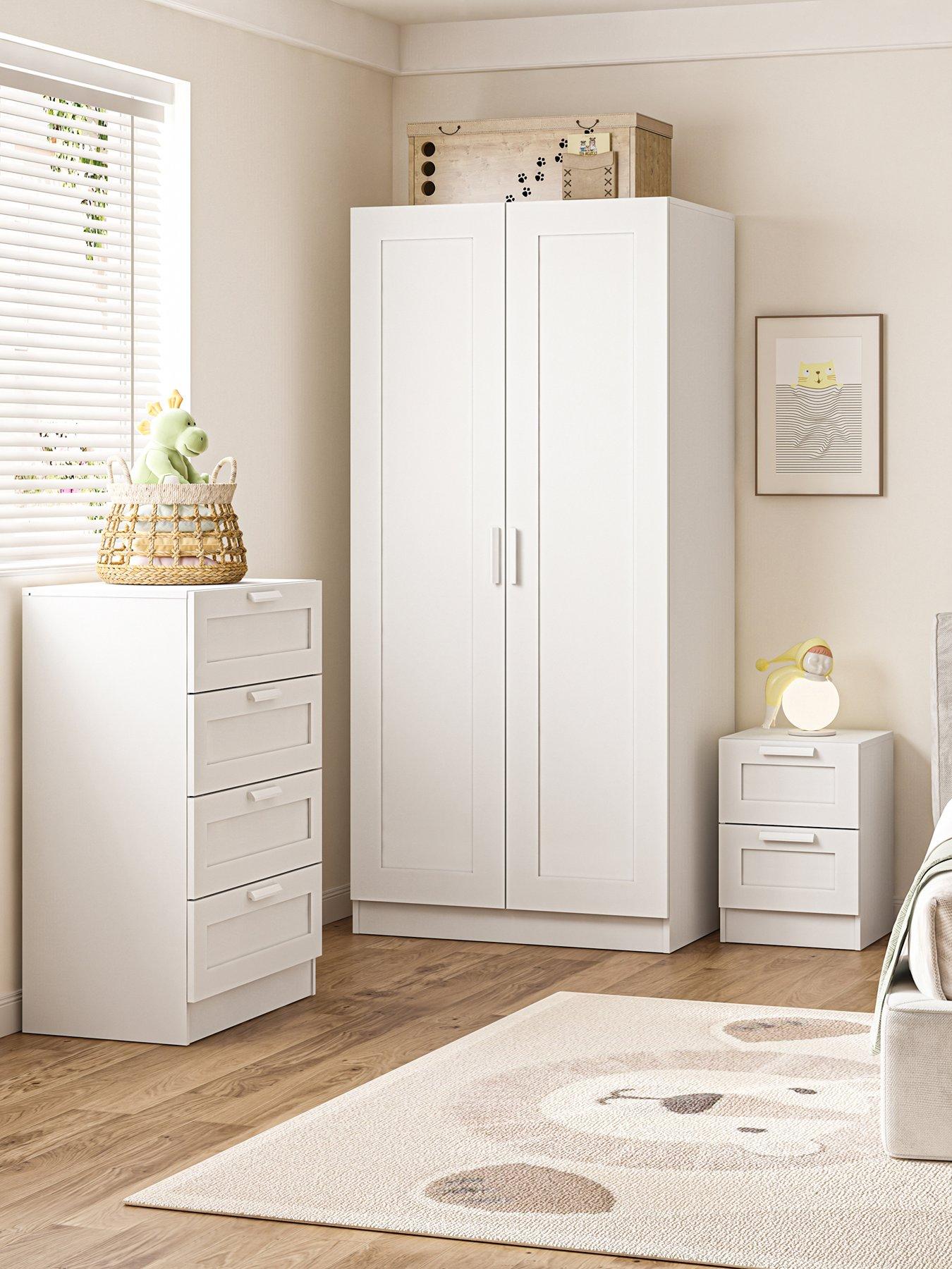 The Very Collection Taryn Kids Bedroom Package - Bedside, 4 Drawer Chest, Wardrobe