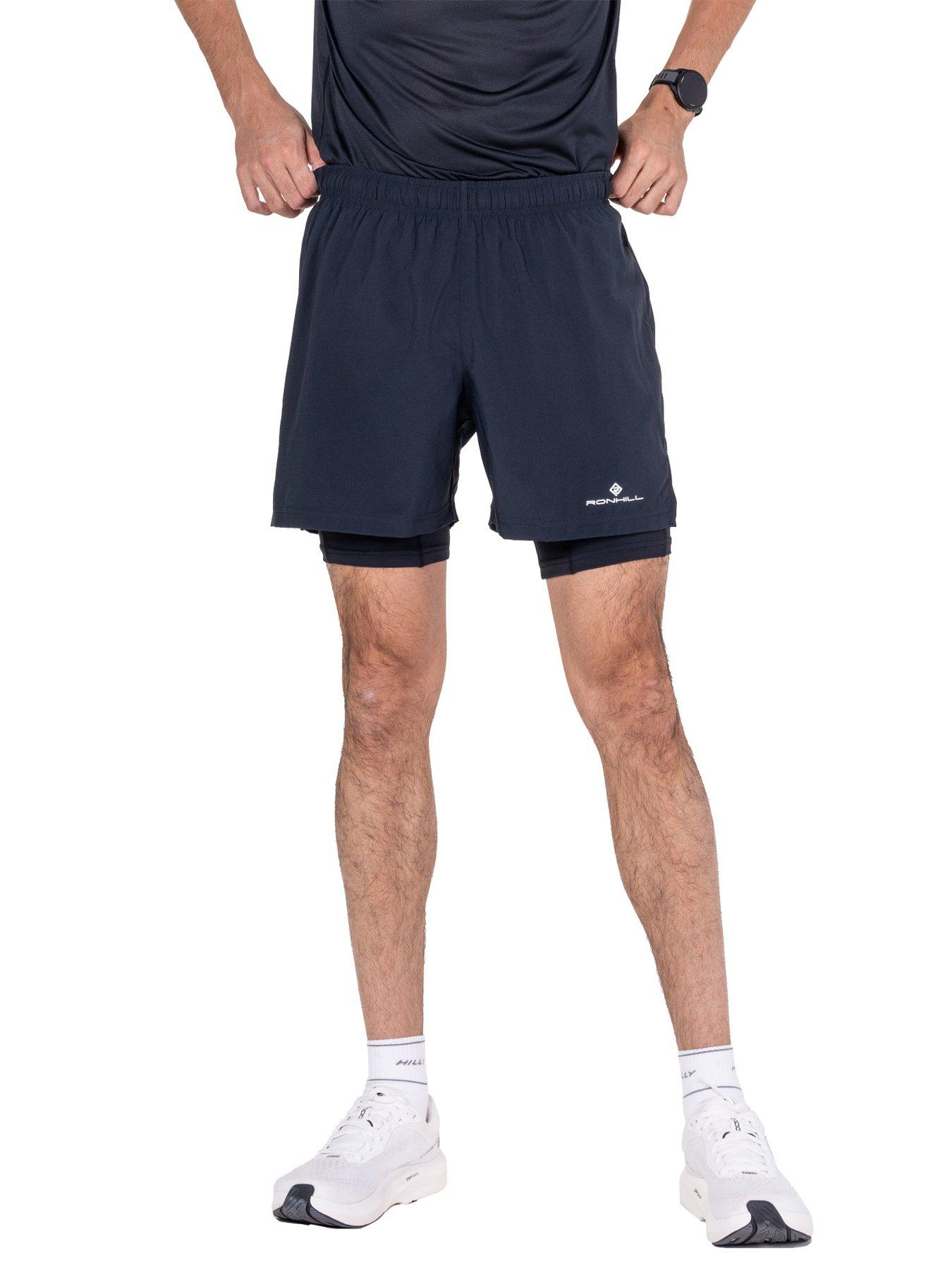 Image 1 of 6 of Ronhill Mens Running Core 5 Inch 2 In 1 Short - Black