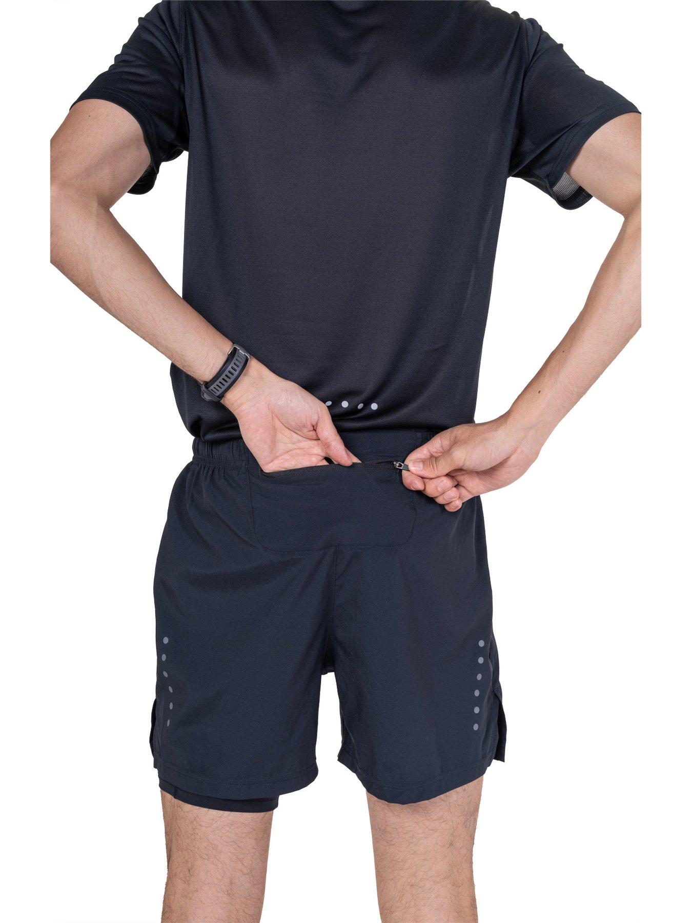 Image 2 of 6 of Ronhill Mens Running Core 5 Inch 2 In 1 Short - Black