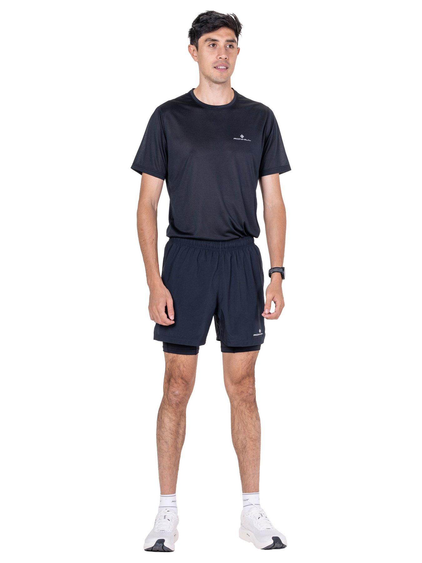 Image 3 of 6 of Ronhill Mens Running Core 5 Inch 2 In 1 Short - Black