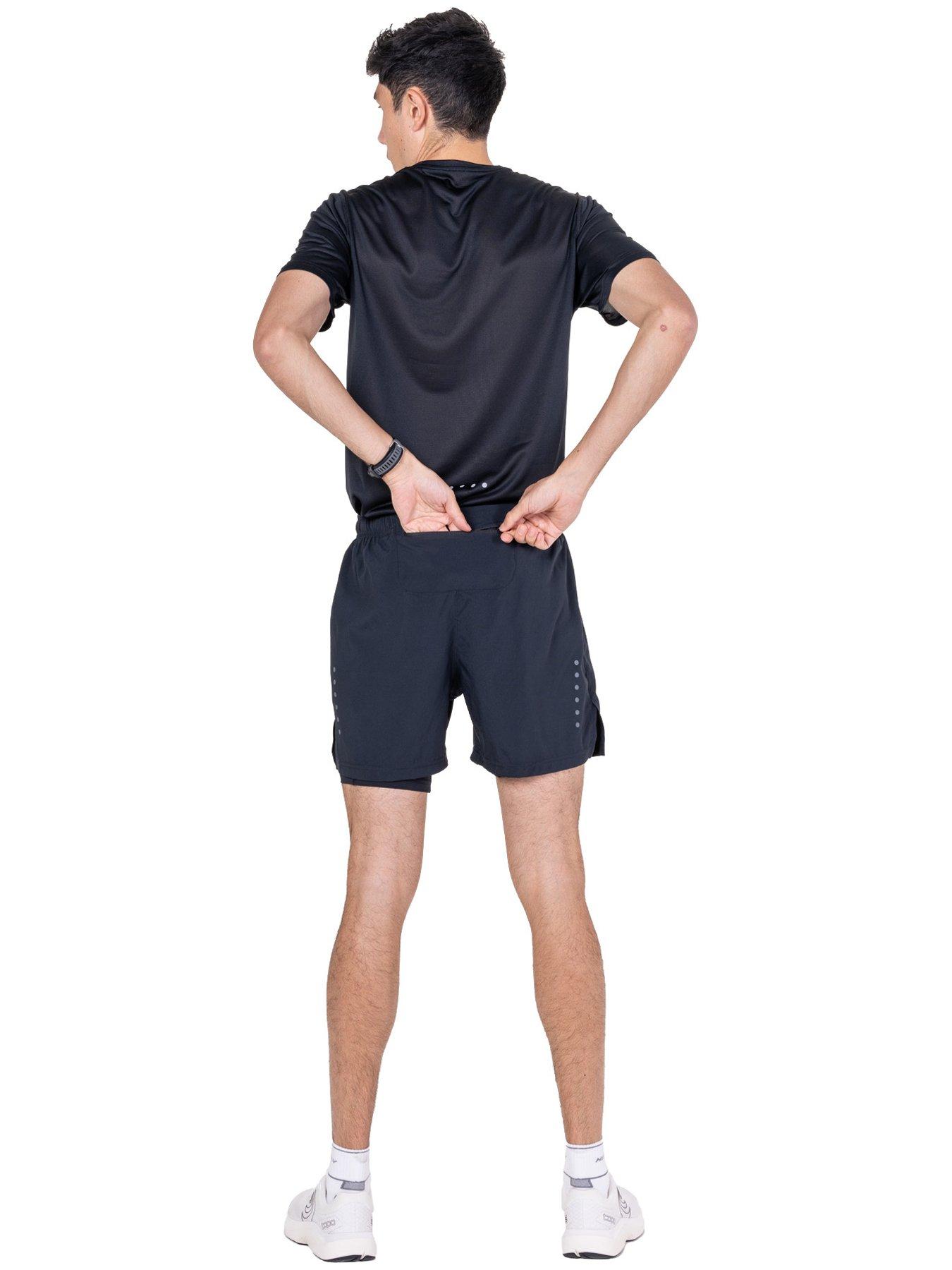 Image 4 of 6 of Ronhill Mens Running Core 5 Inch 2 In 1 Short - Black