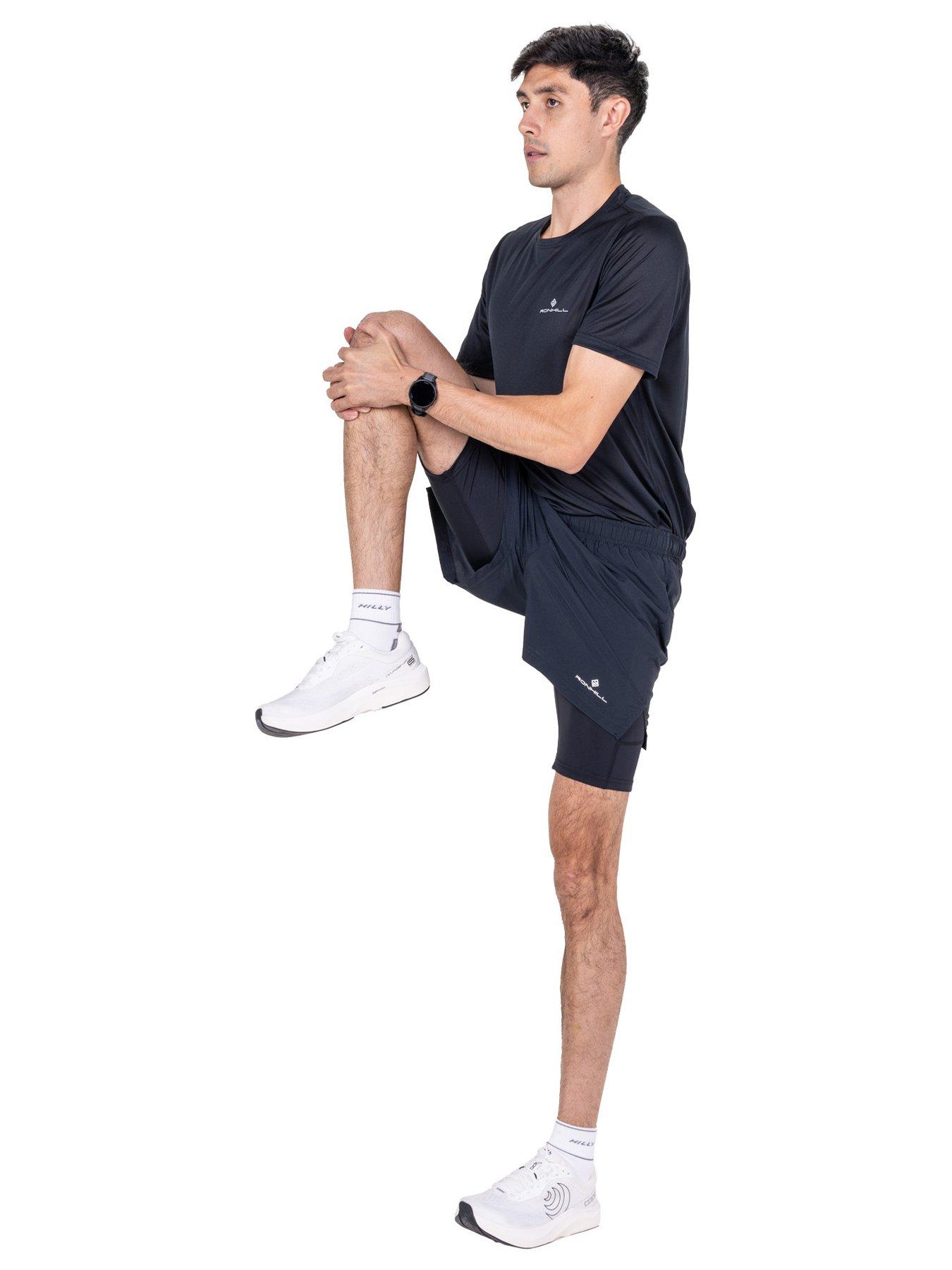 Image 5 of 6 of Ronhill Mens Running Core 5 Inch 2 In 1 Short - Black