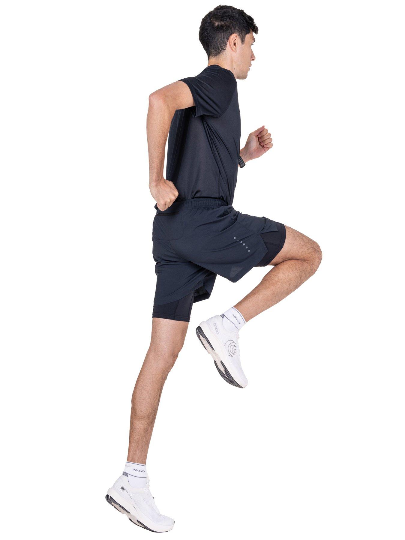 Image 6 of 6 of Ronhill Mens Running Core 5 Inch 2 In 1 Short - Black