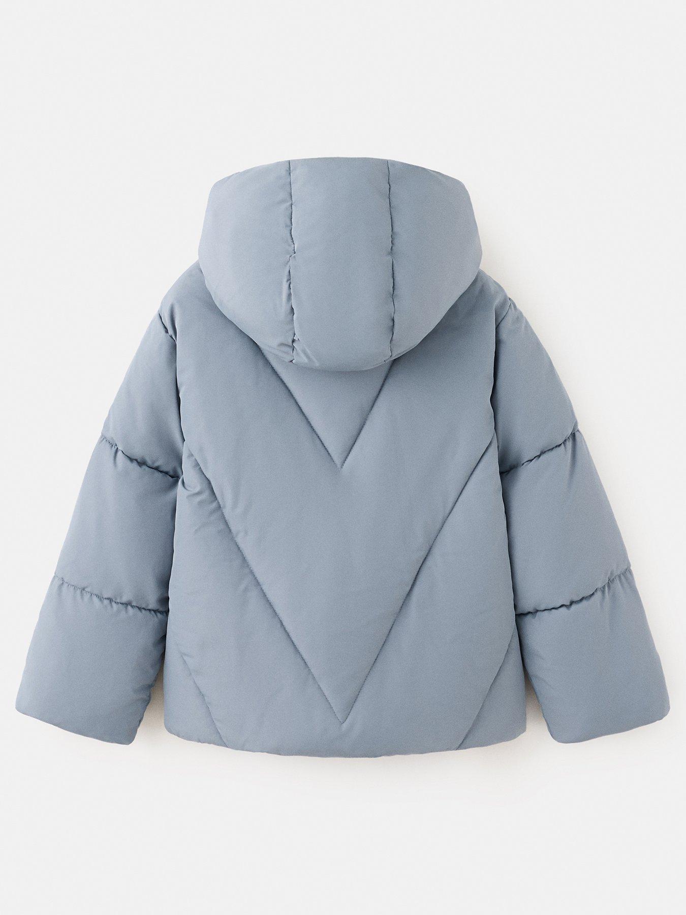 Image 2 of 4 of Mango Girls Hooded Puffer Coat - Blue