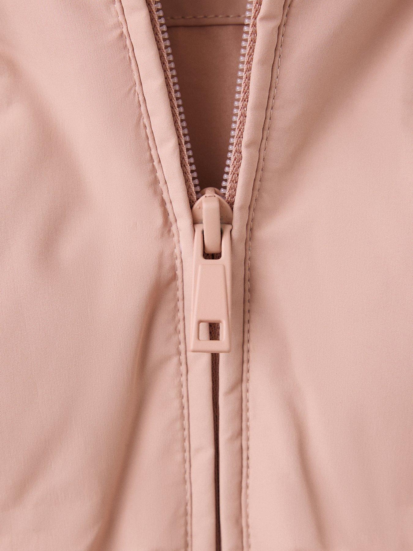 Image 4 of 4 of Mango Girls Hooded Long Padded Anorak - Pink