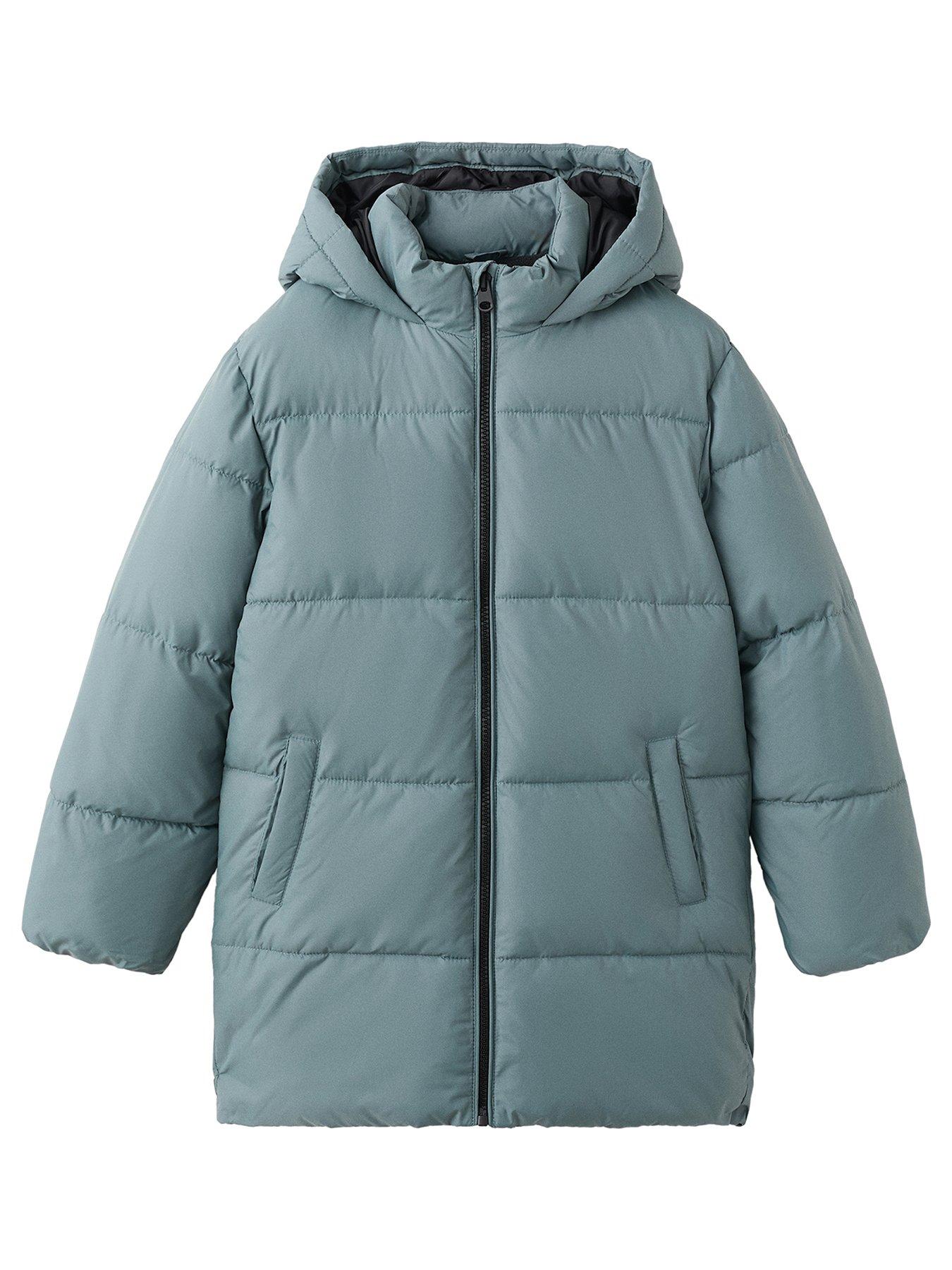Mango Boys Long Length Padded Coat - Dark Blue