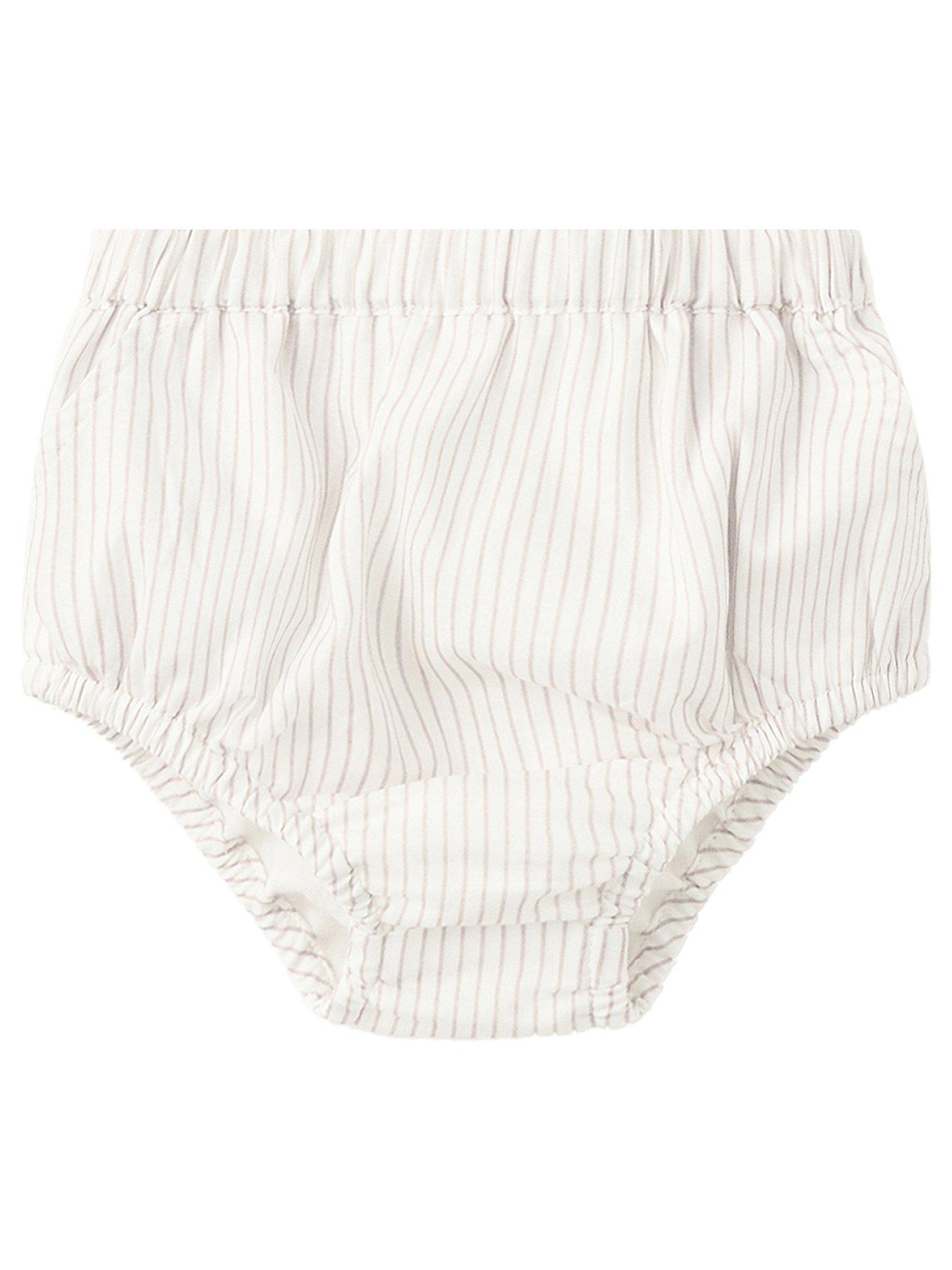 Mango Unisex Baby Stripe Bloomers - Beige