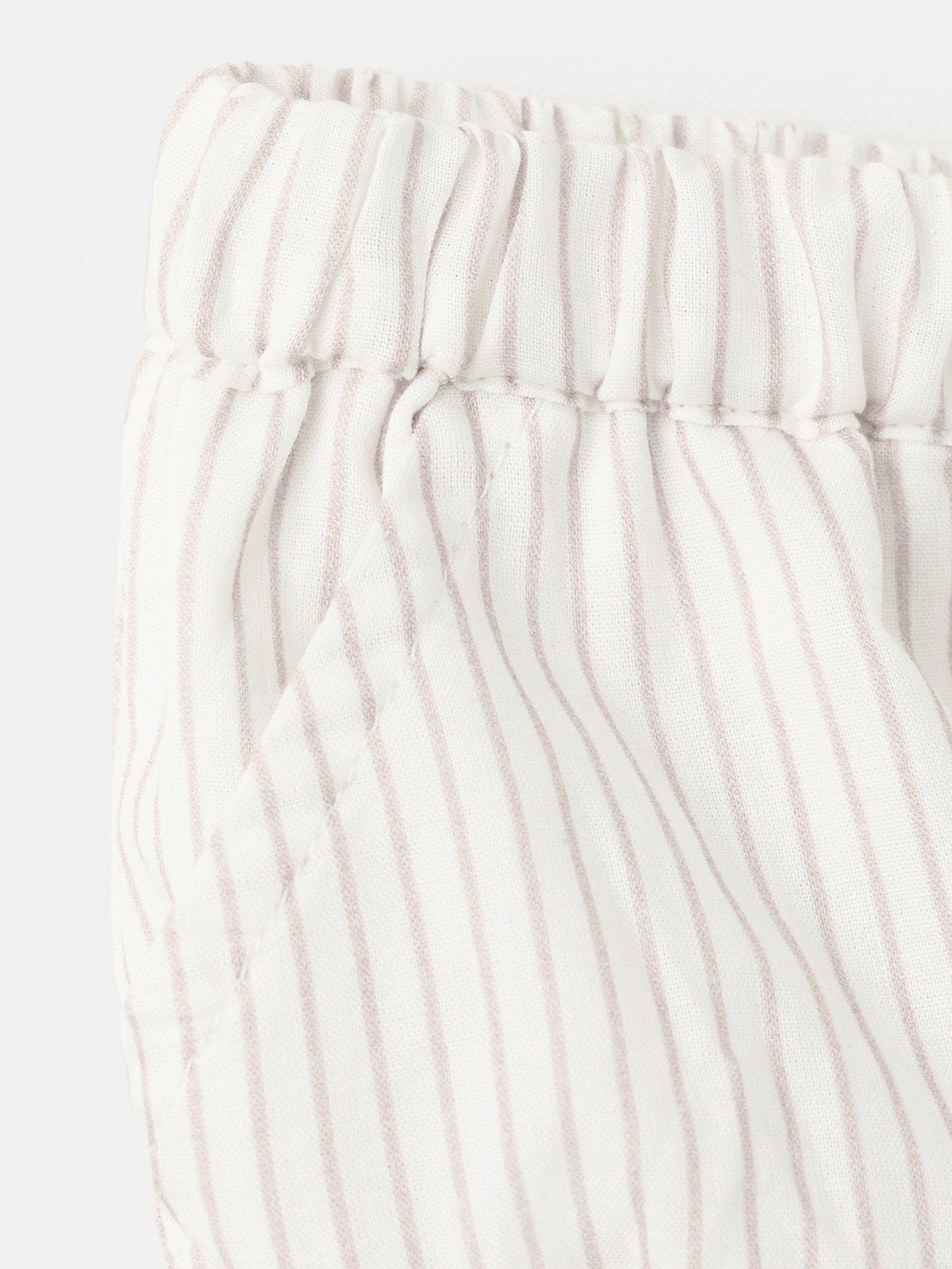 Image 4 of 4 of Mango Unisex Baby Stripe Bloomers - Beige