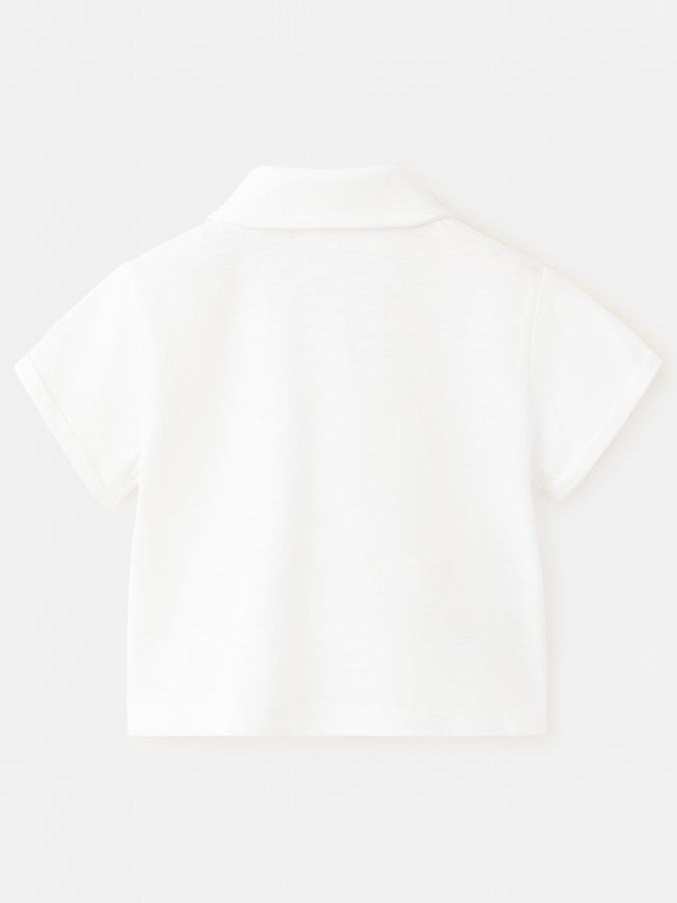 Image 2 of 3 of Mango Baby Boys Button Through Top - White