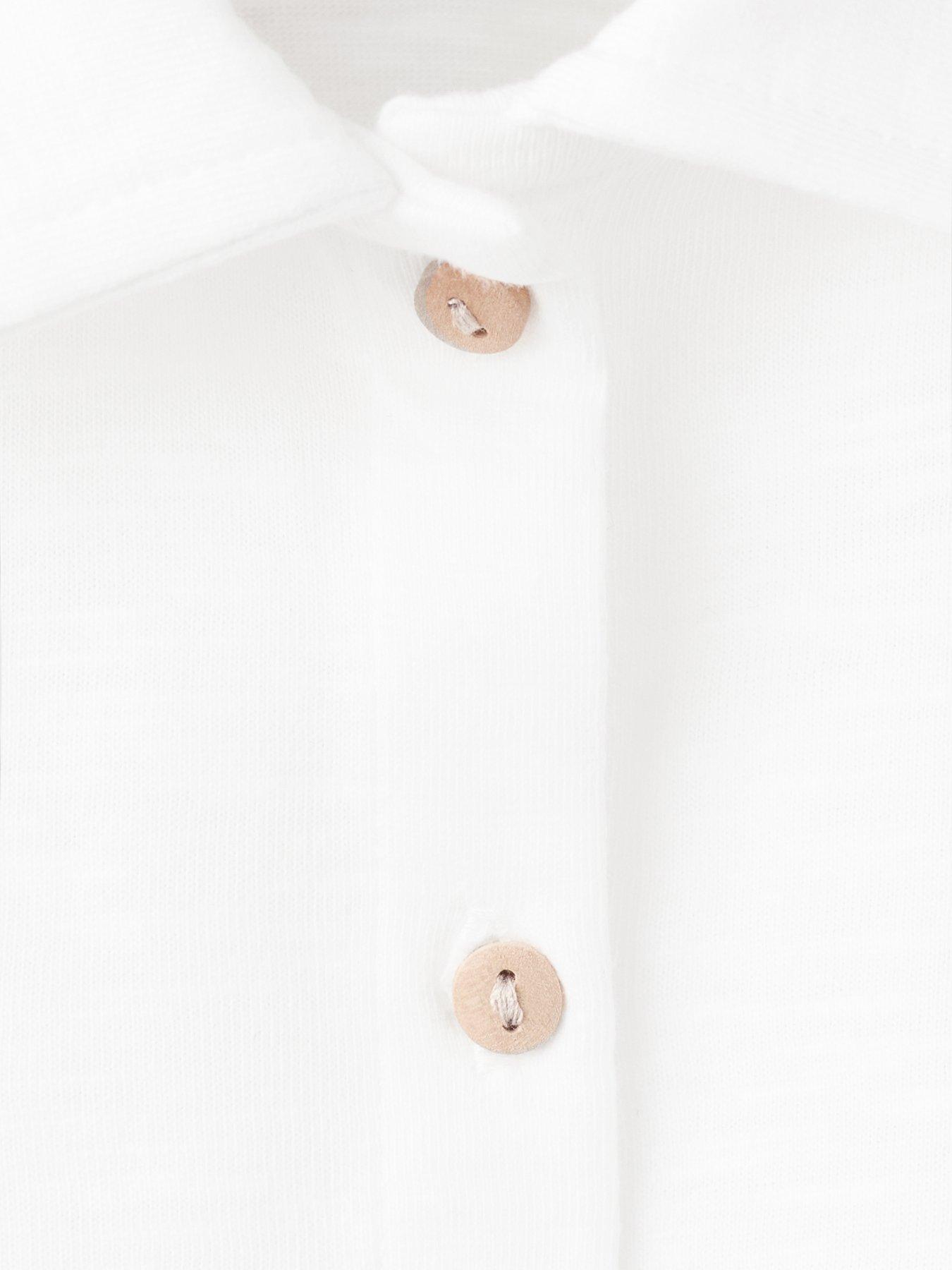 Image 3 of 3 of Mango Baby Boys Button Through Top - White