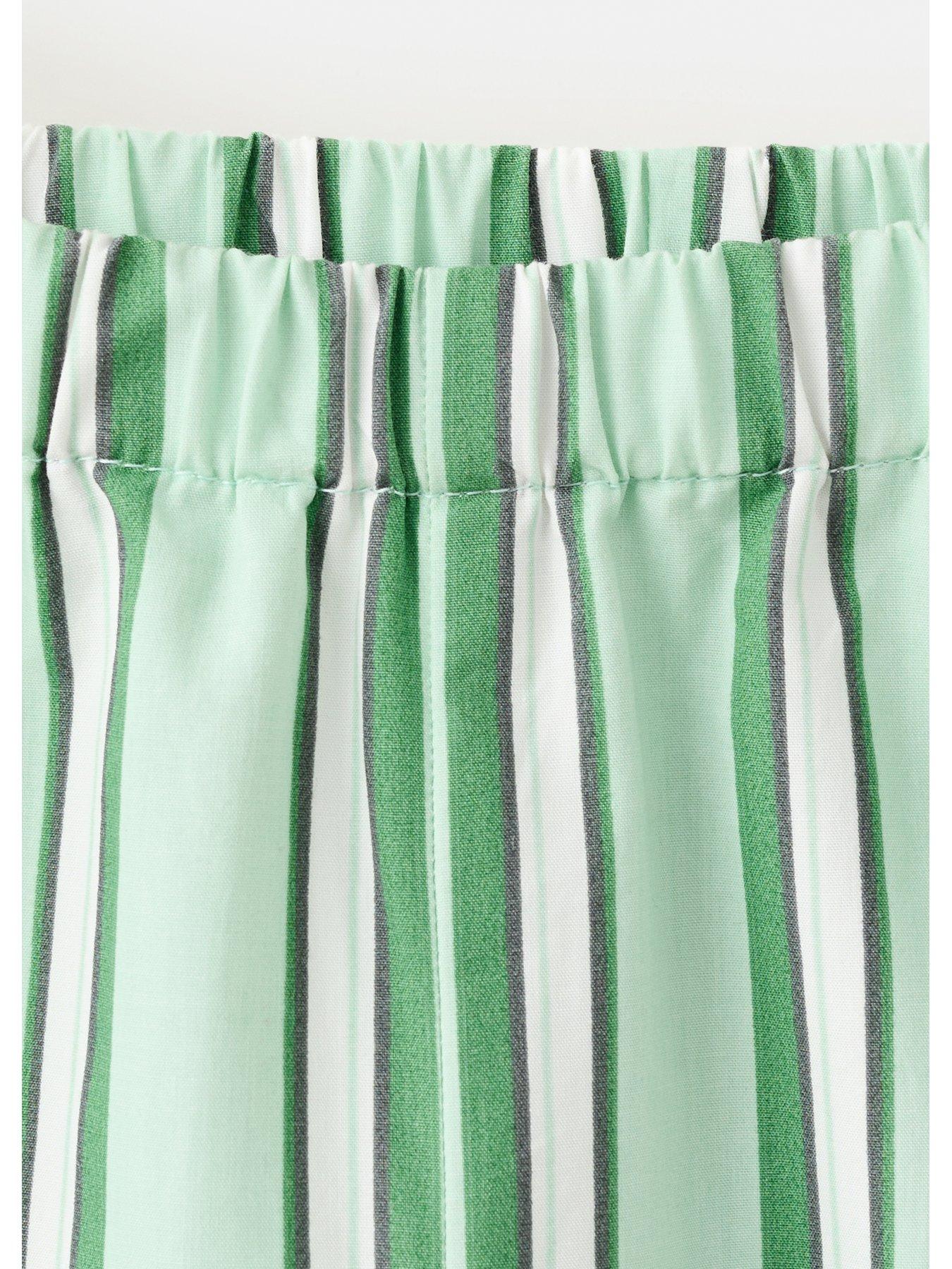 Image 3 of 4 of Mango Younger Girls Stripe Co-Ord Trousers - Green
