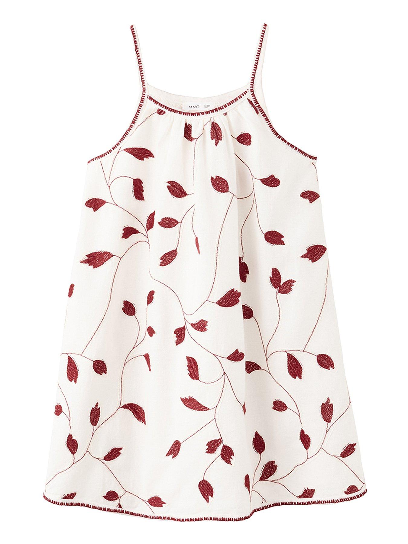 Mango Younger Girls Floral Dress - Cream