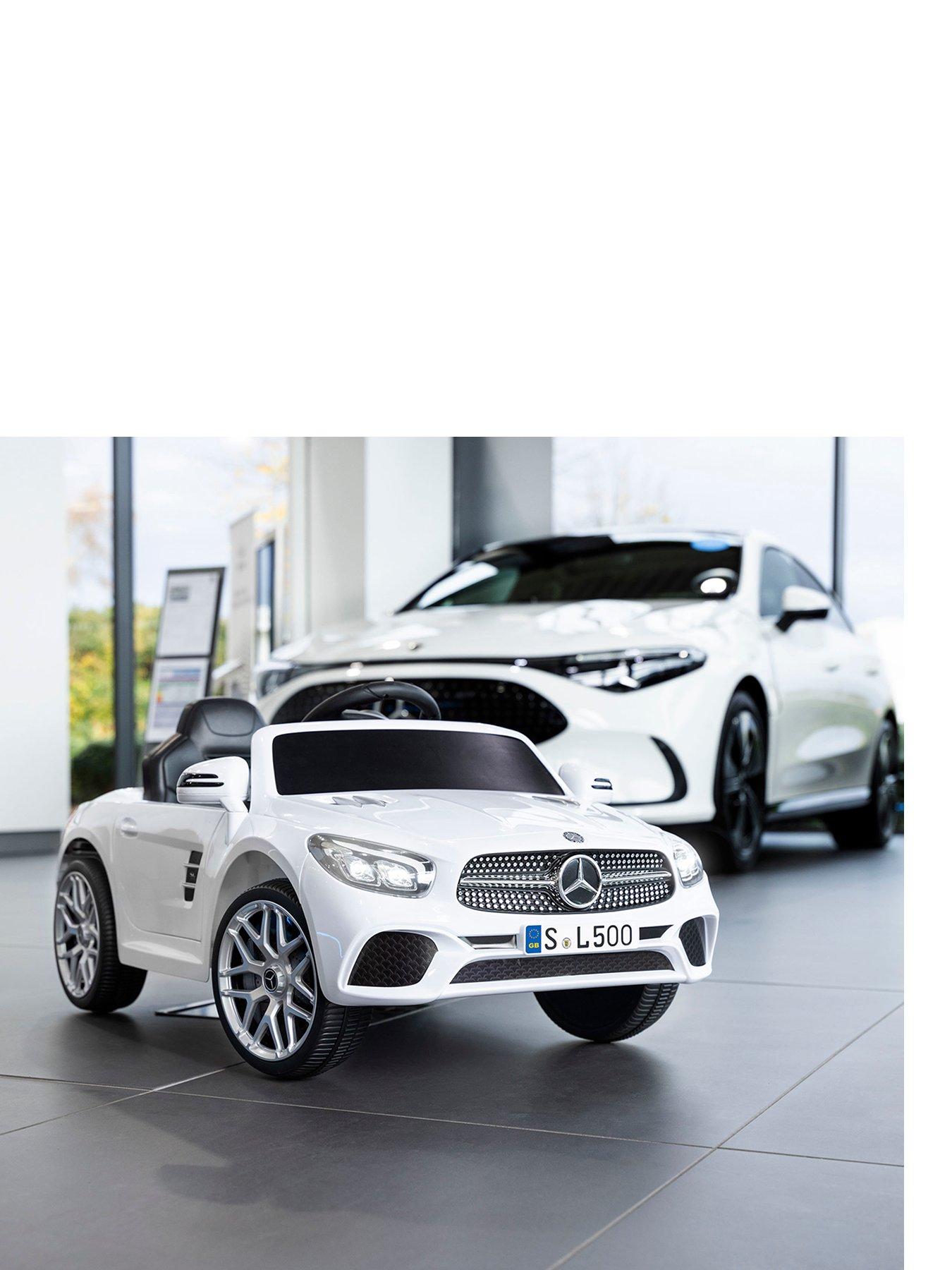 Image 1 of 7 of Mercedes-Benz SL500 Electric Ride-On Car - White with Remote Control