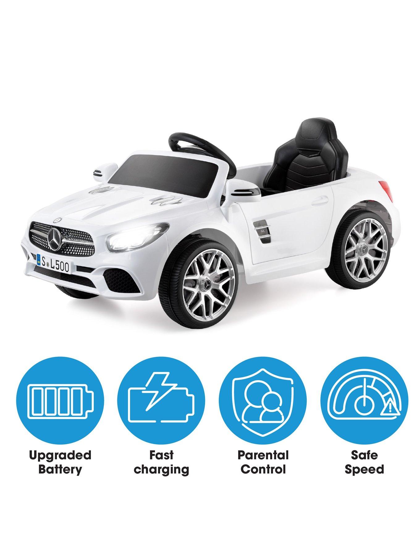 Image 3 of 7 of Mercedes-Benz SL500 Electric Ride-On Car - White with Remote Control