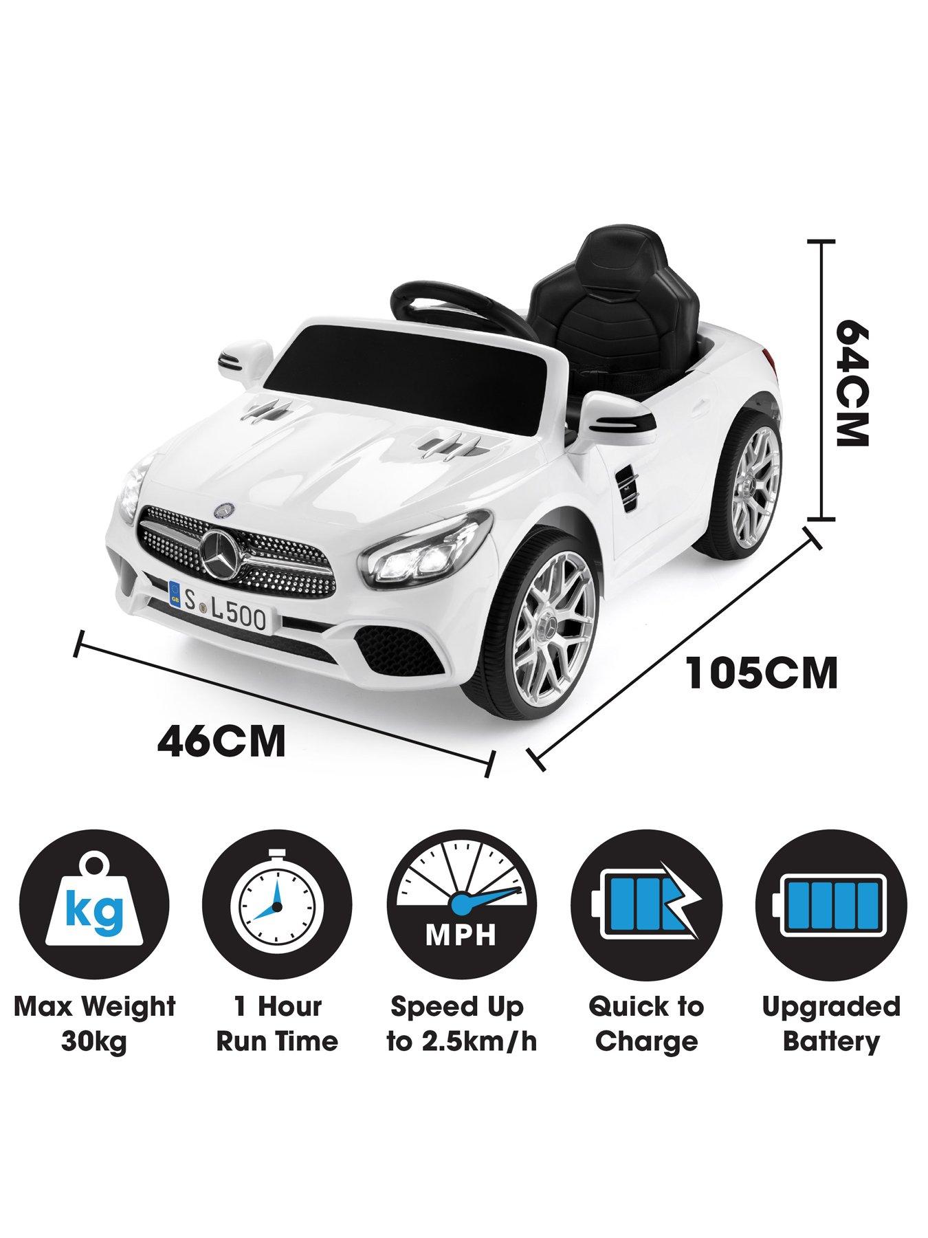 Image 7 of 7 of Mercedes-Benz SL500 Electric Ride-On Car - White with Remote Control