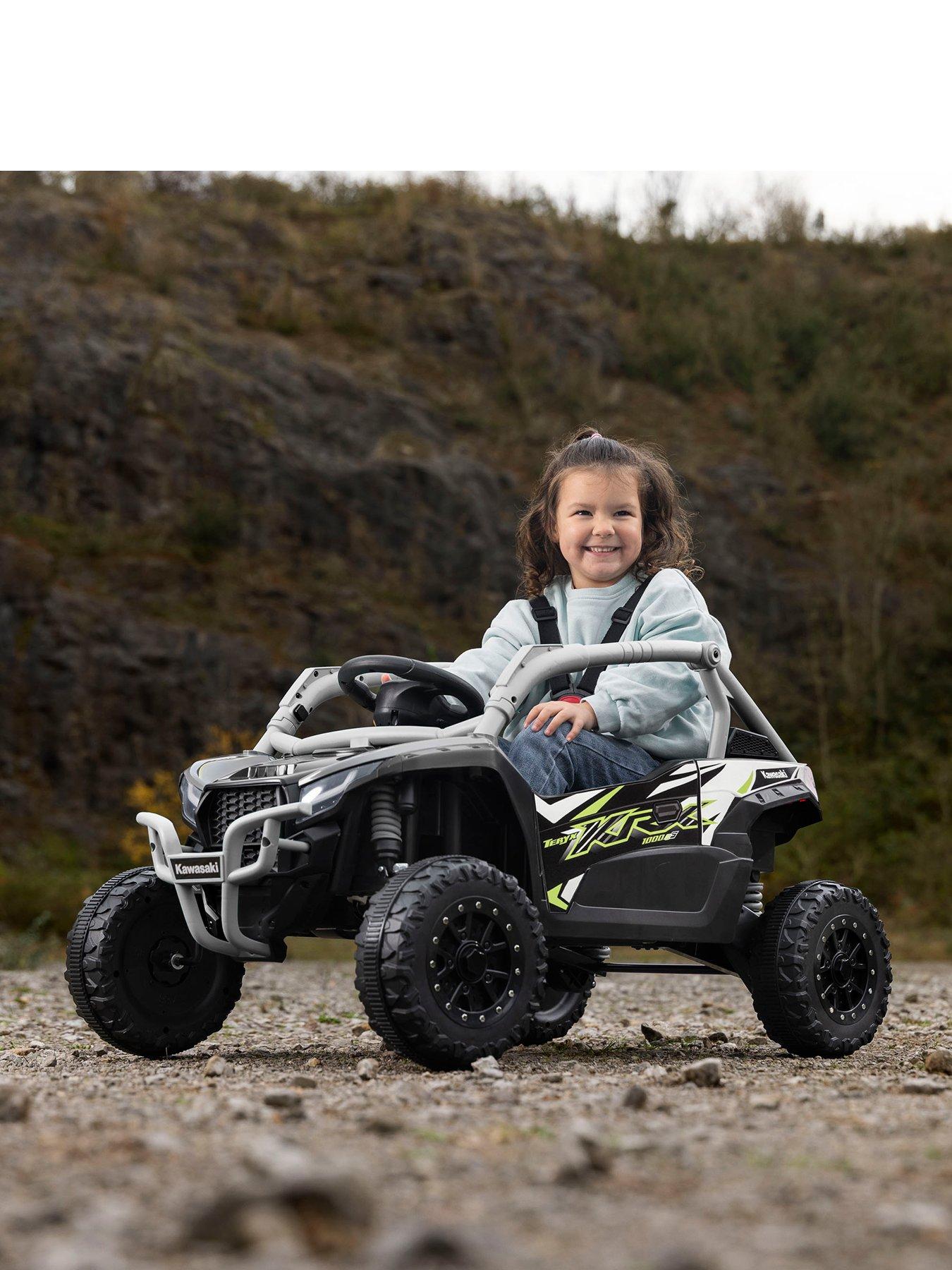 Kawasaki KRX Electric Ride-On Buggy - Grey with Remote Control