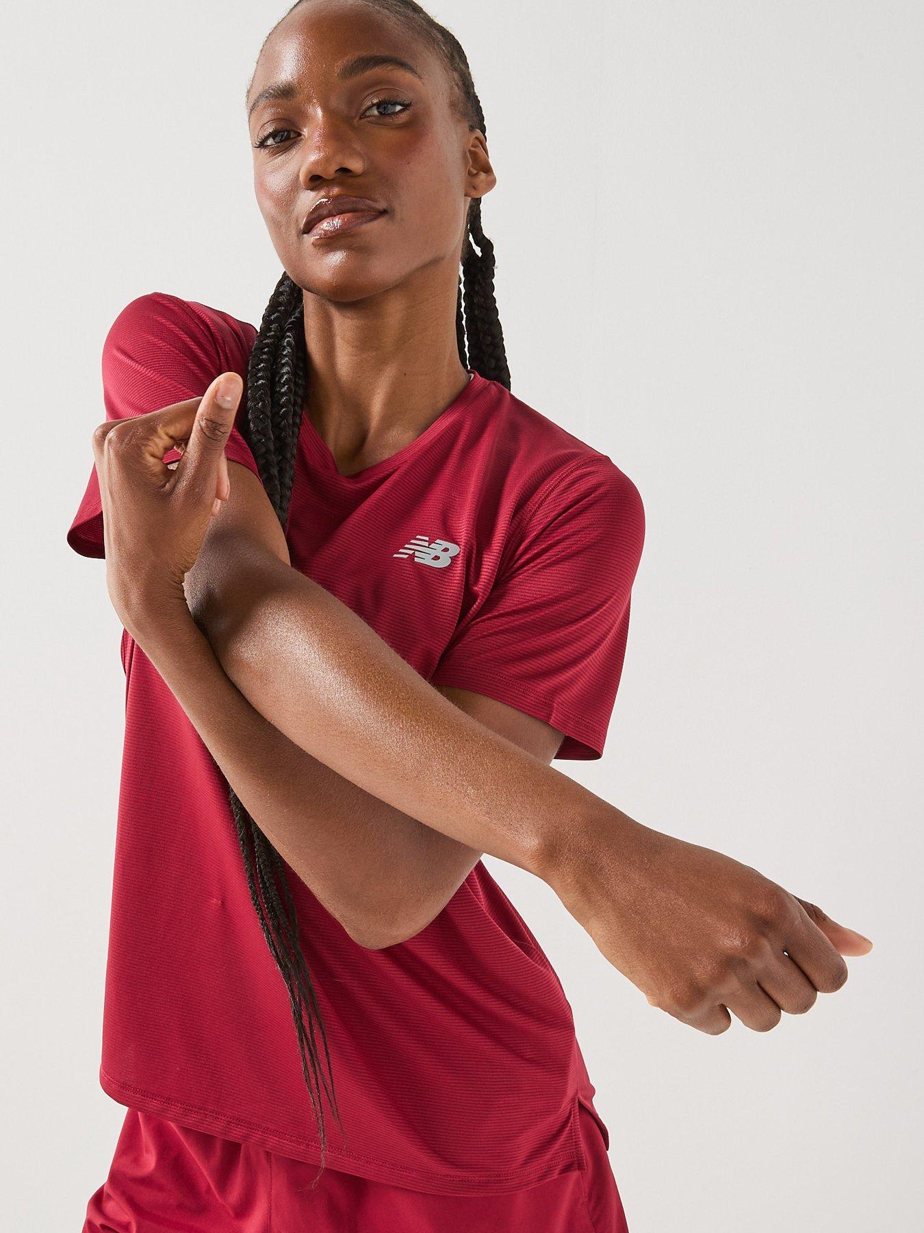 Image 1 of 6 of New Balance Womens Running Essential Lightweight T-Shirt - Red