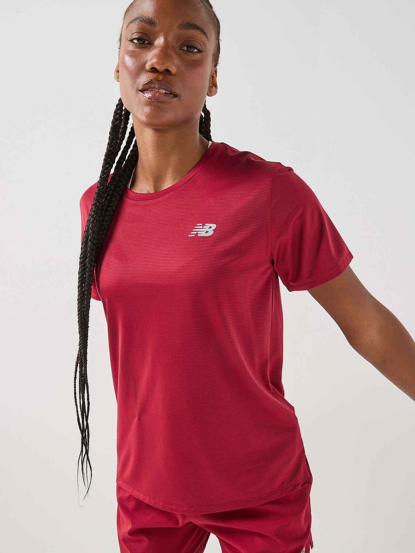 Image 4 of 6 of New Balance Womens Running Essential Lightweight T-Shirt - Red