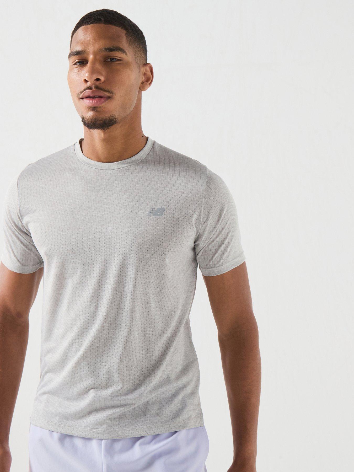 Image 1 of 6 of New Balance Mens Running Athletics T-Shirt - Grey