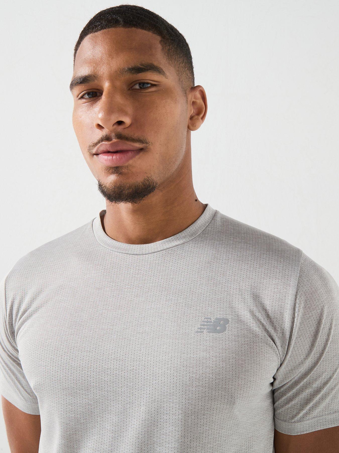 Image 5 of 6 of New Balance Mens Running Athletics T-Shirt - Grey