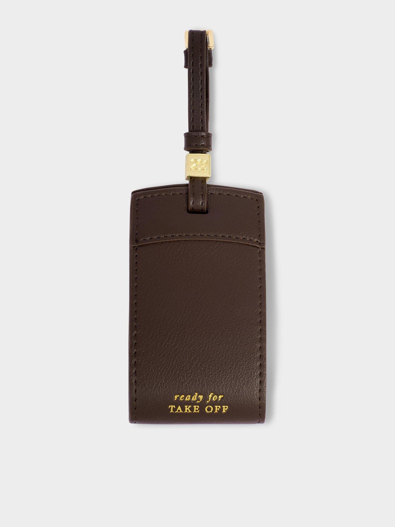 Katie Loxton Travel Luggage Tag 'collecting Dreams' - Chocolate