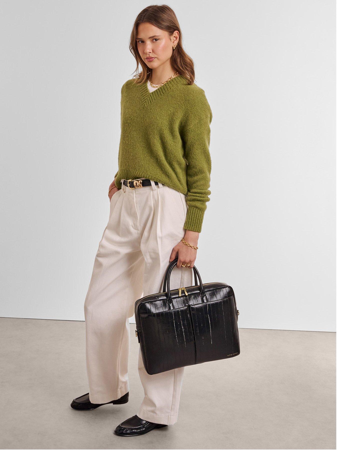 Katie Loxton City Laptop Bag - Black Eel