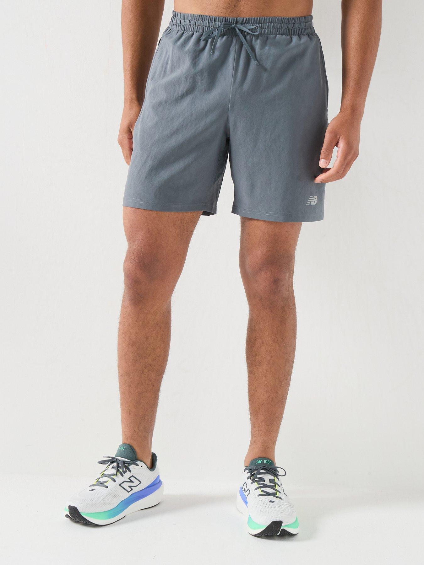 New Balance Mens Running Essential 7inch Short - Grey