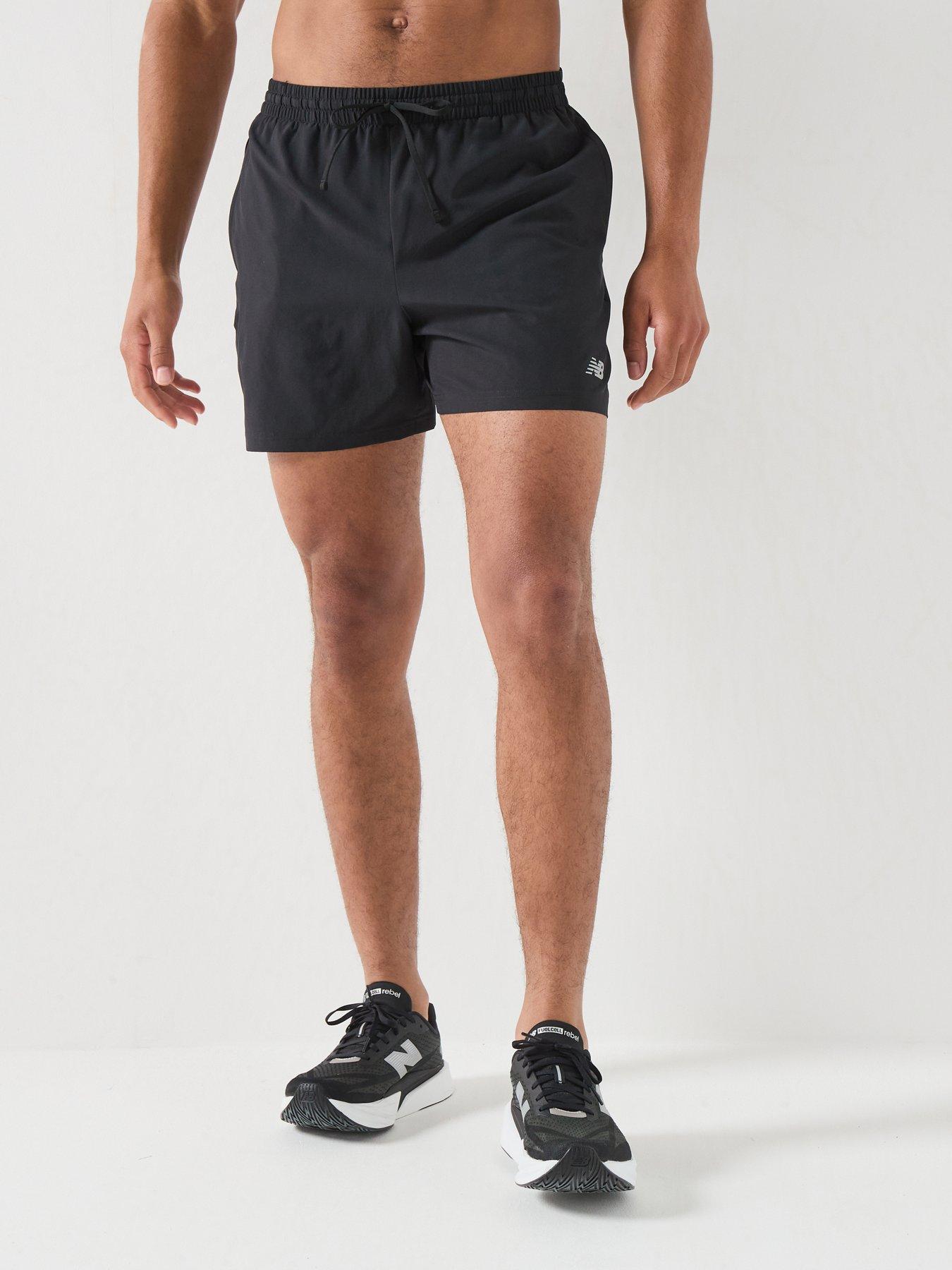 New Balance Mens Running Essential Lined 5Inch Short - Black