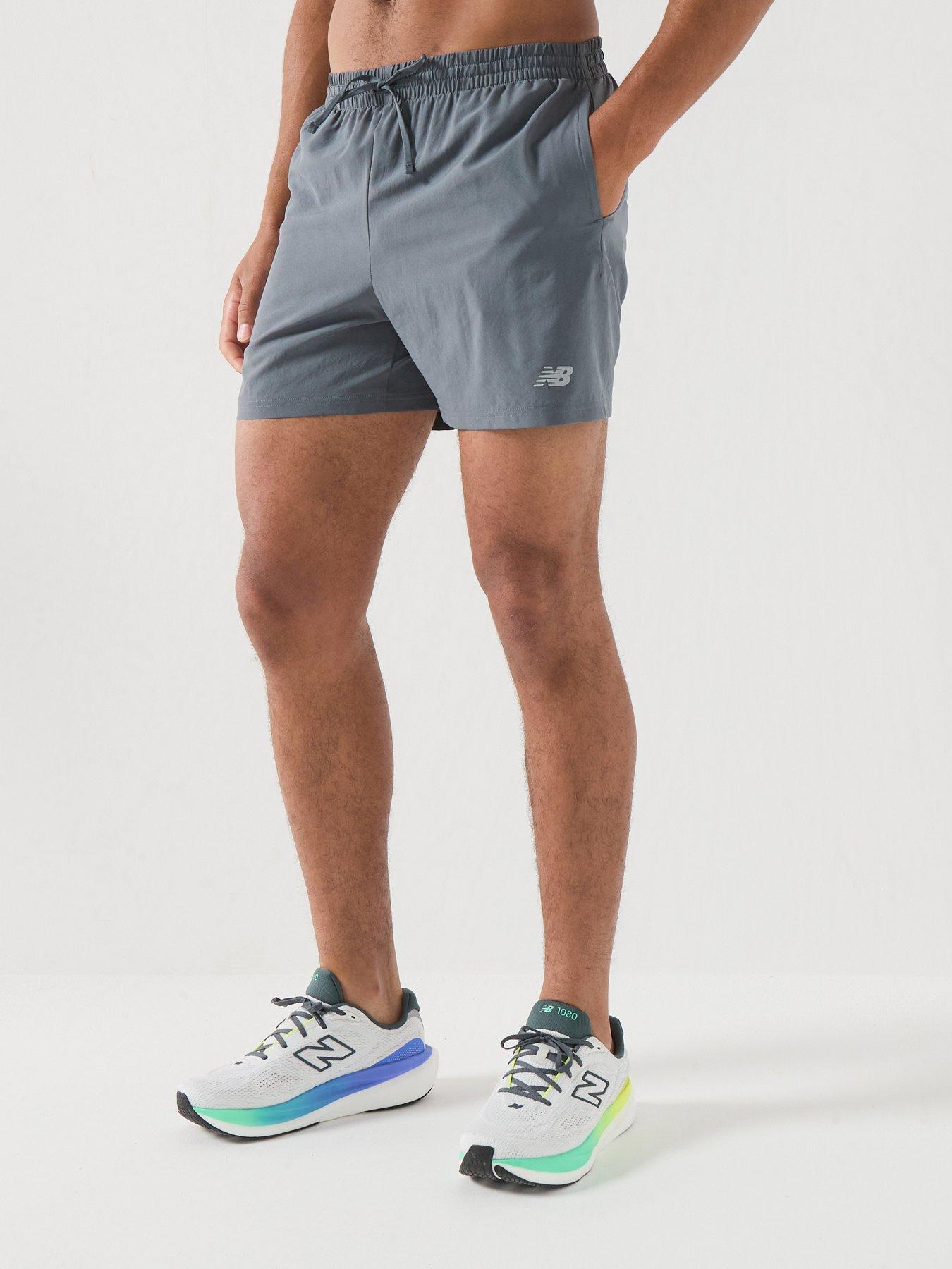 New Balance Mens Running Essential Lined 5Inch Shorts - Grey