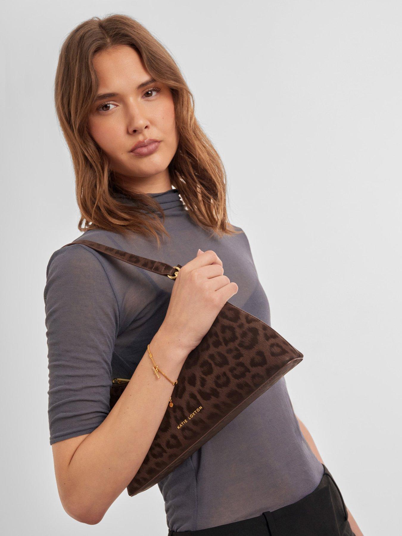 Image 2 of 6 of Katie Loxton Miley Small Shoulder Bag - Chocolate Leopard