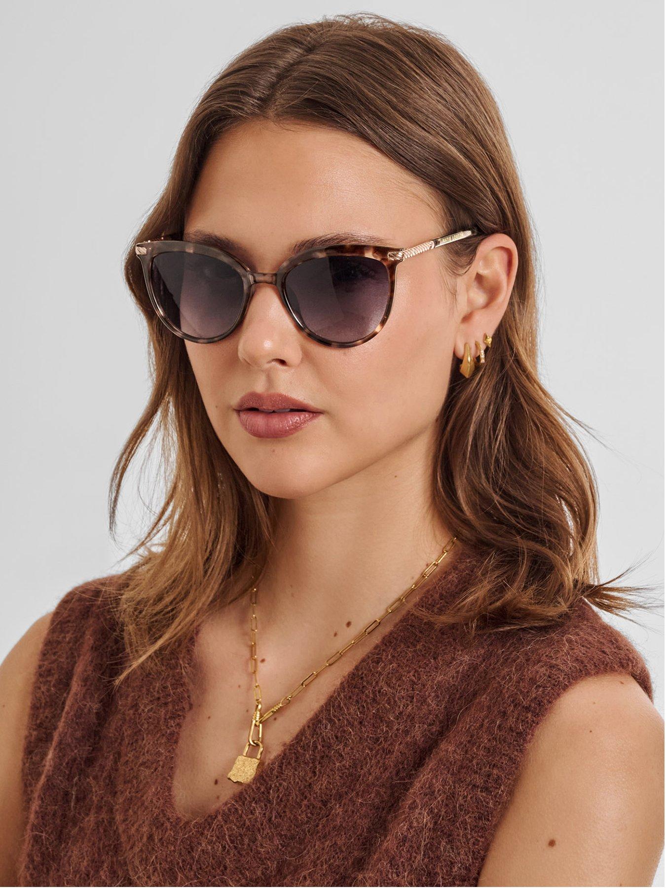 Image 1 of 6 of Katie Loxton Ravello Sunglasses - Transparent Light Tortoiseshell