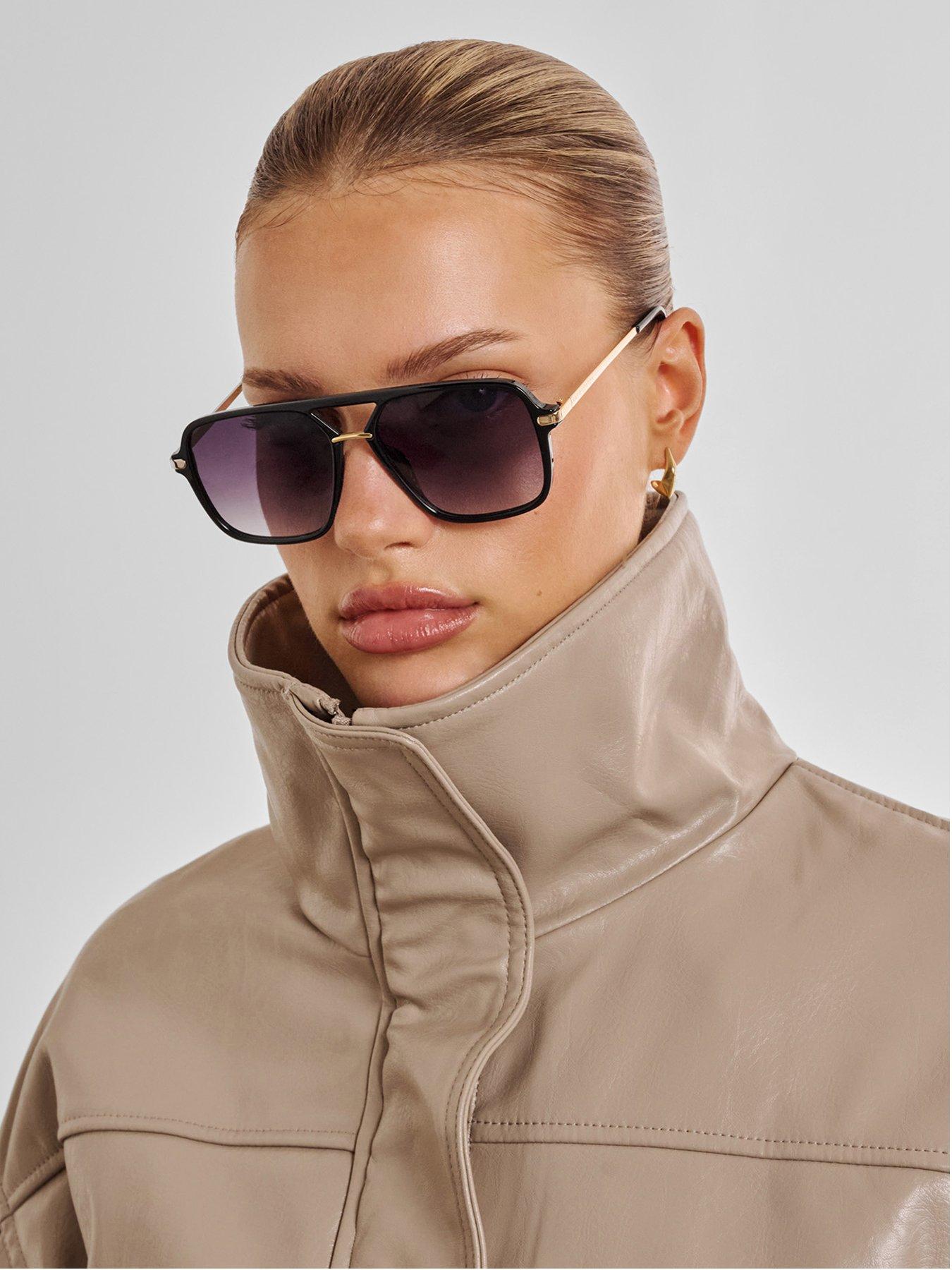 Katie Loxton St. Moritz Aviator Sunglasses - Black