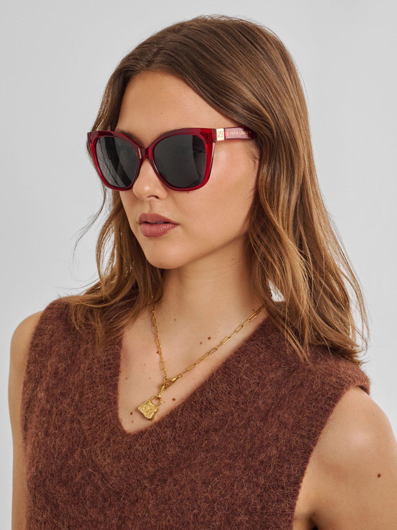 Katie Loxton Mykonos Sunglasses - Transparent Dark Cherry
